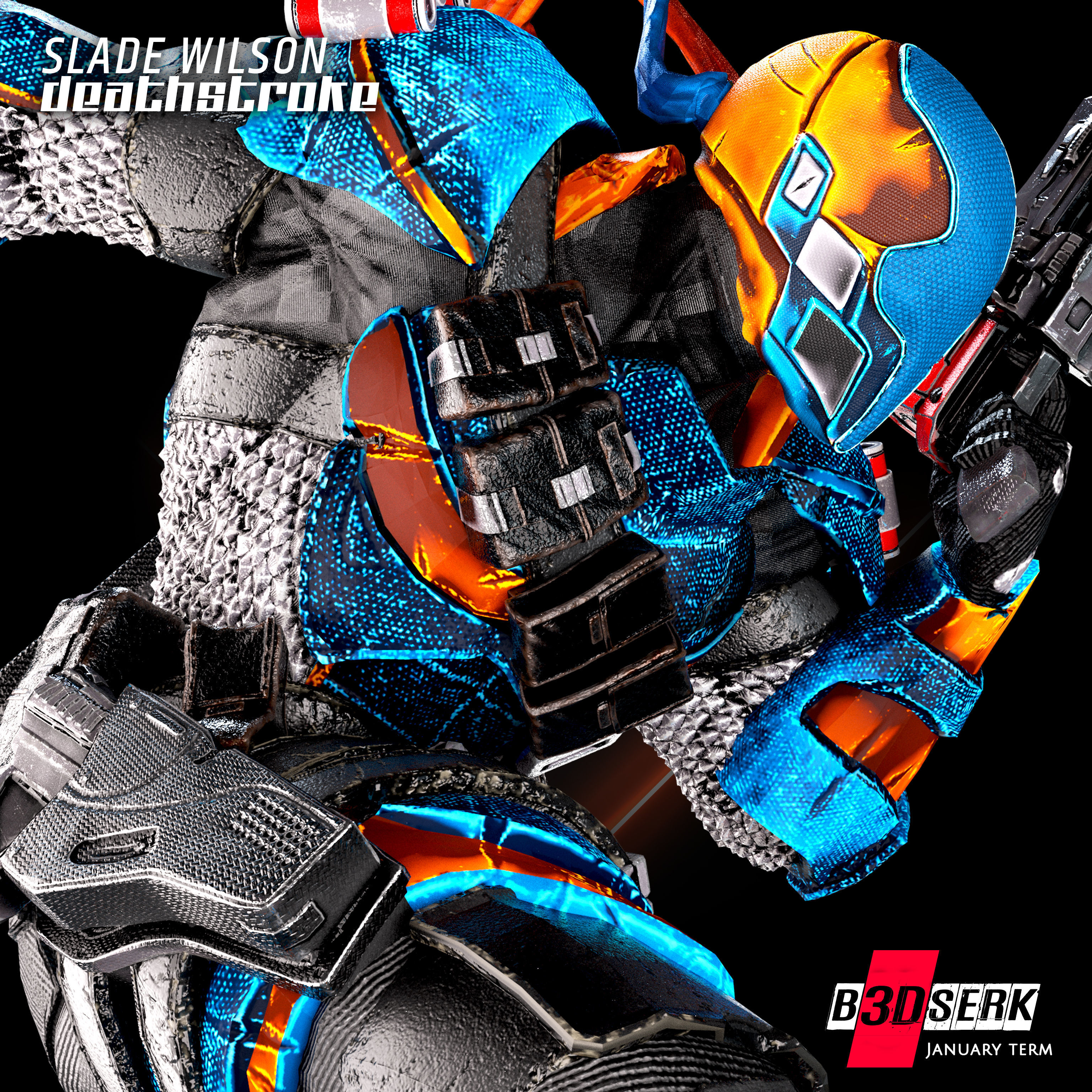 B3DSERK Deathstroke 3d Sculpture tested and ready for printing 3D print model_4