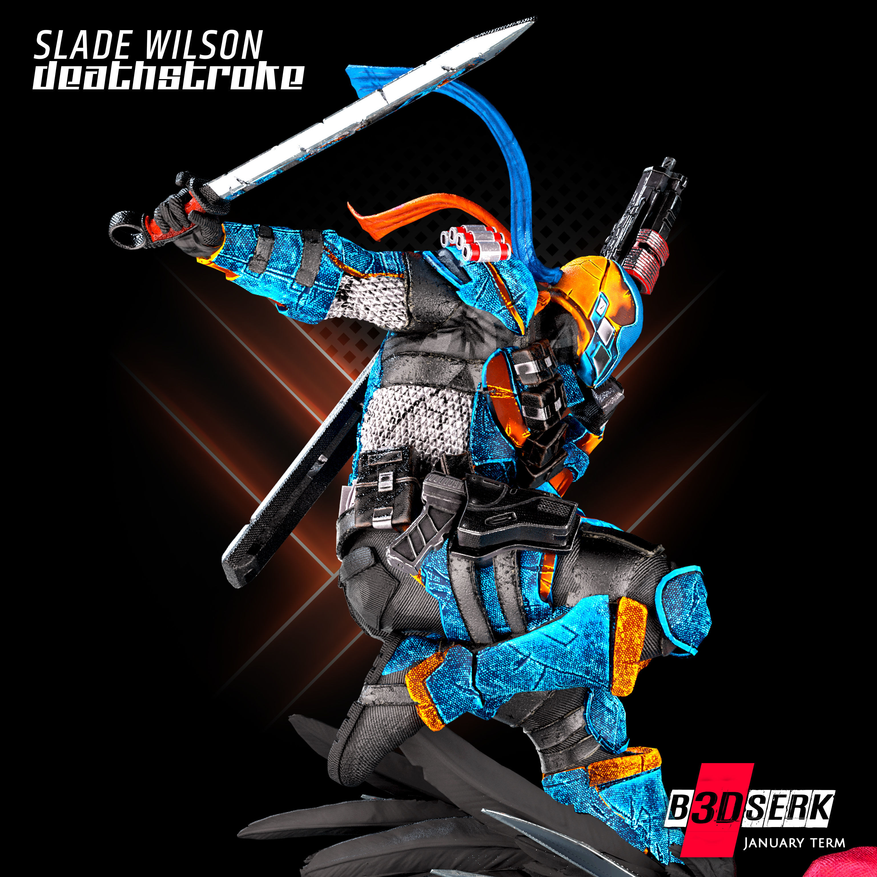 B3DSERK Deathstroke 3d Sculpture tested and ready for printing 3D print model_3