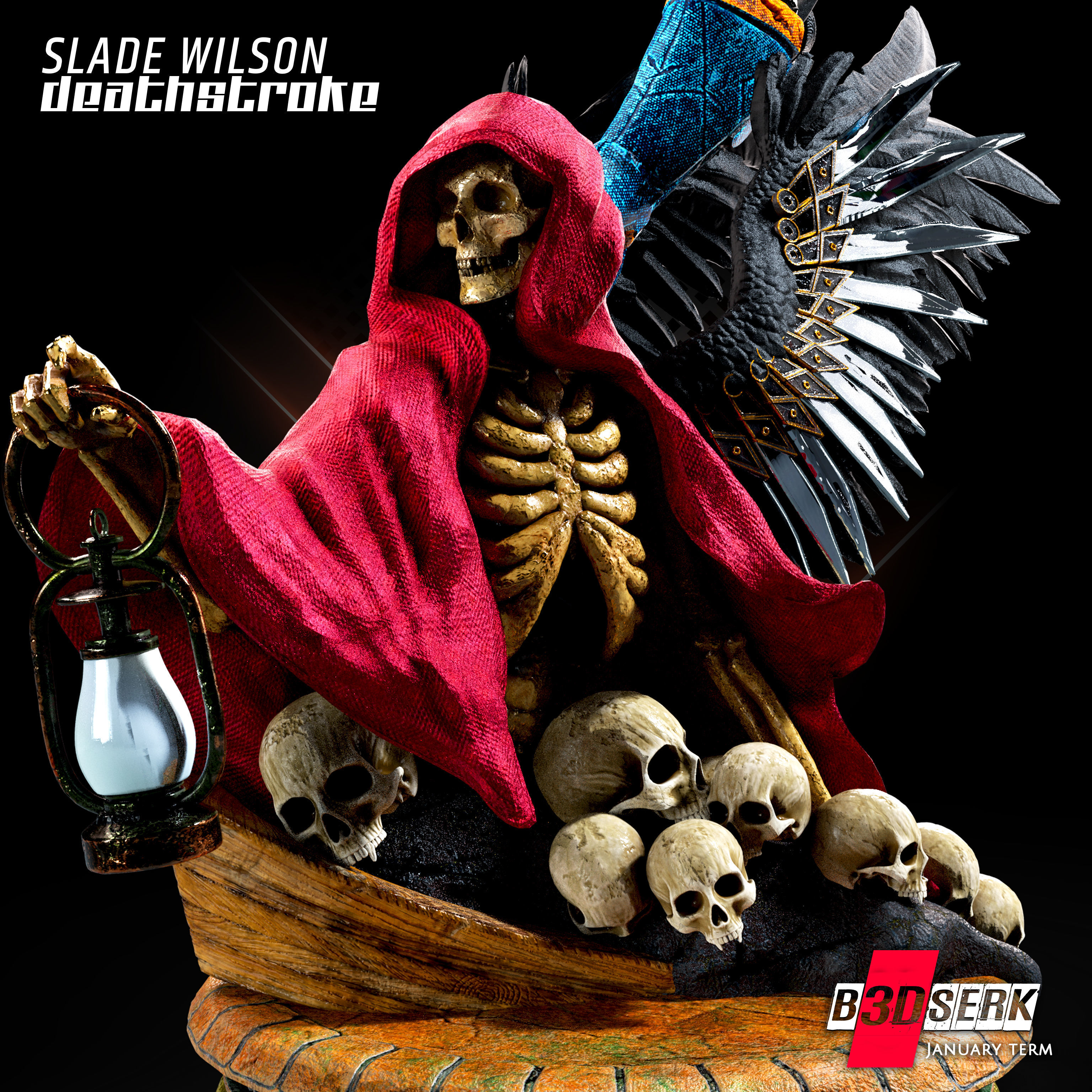 B3DSERK Deathstroke 3d Sculpture tested and ready for printing 3D print model_2