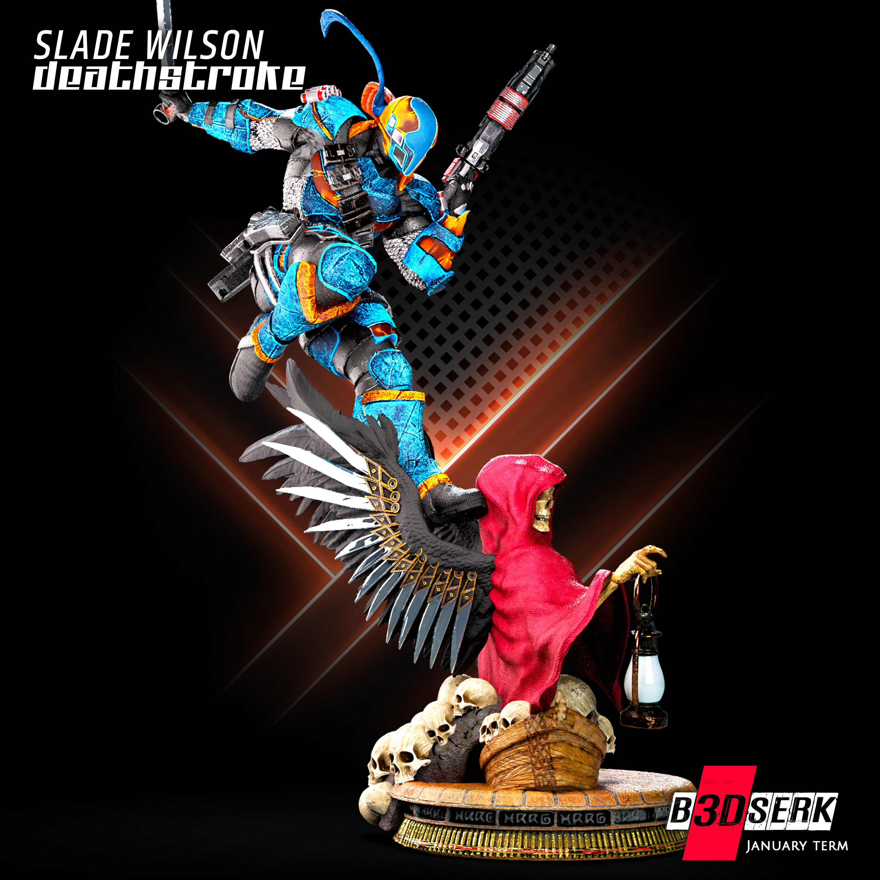 B3DSERK Deathstroke 3d Sculpture tested and ready for printing 3D print model_8