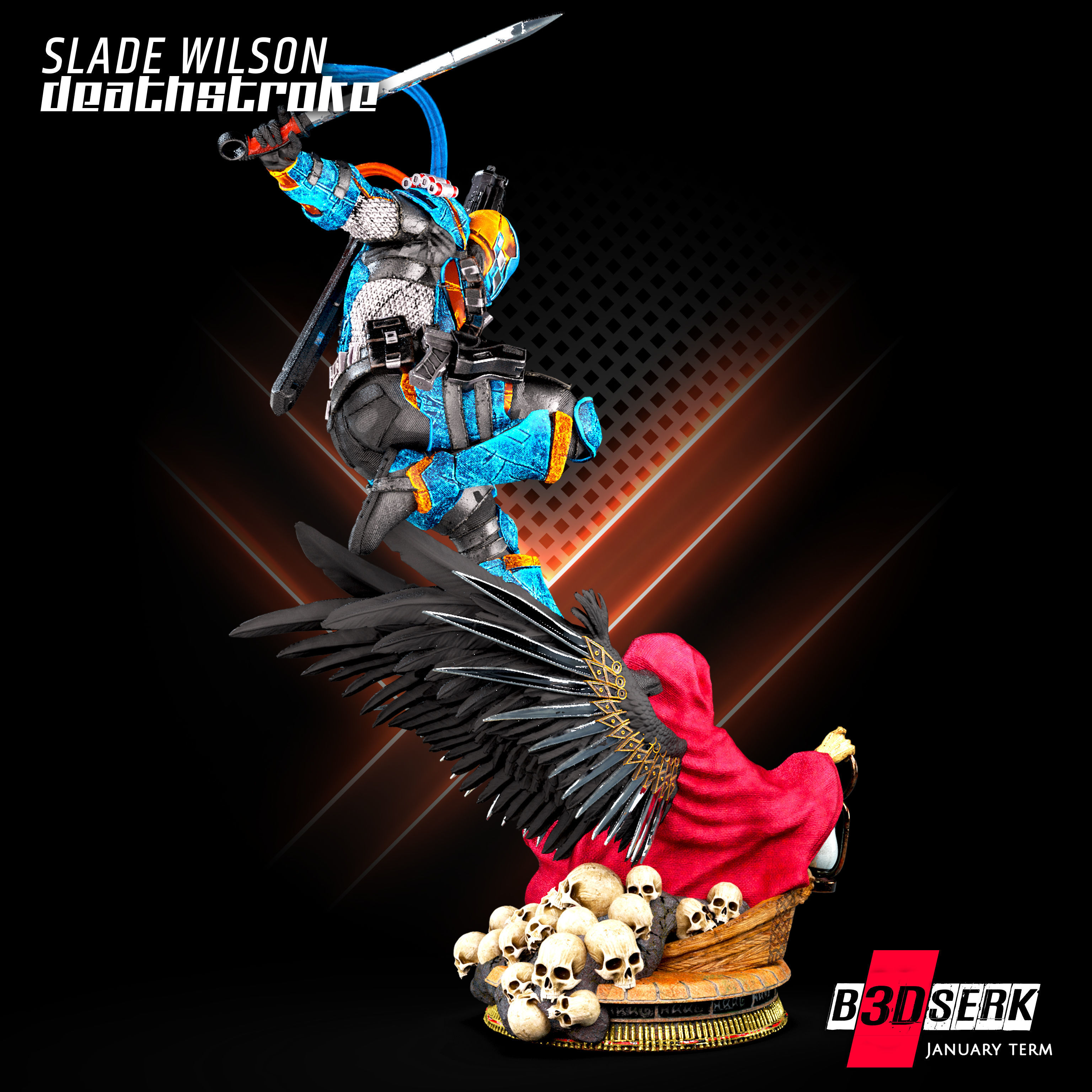 B3DSERK Deathstroke 3d Sculpture tested and ready for printing 3D print model_9