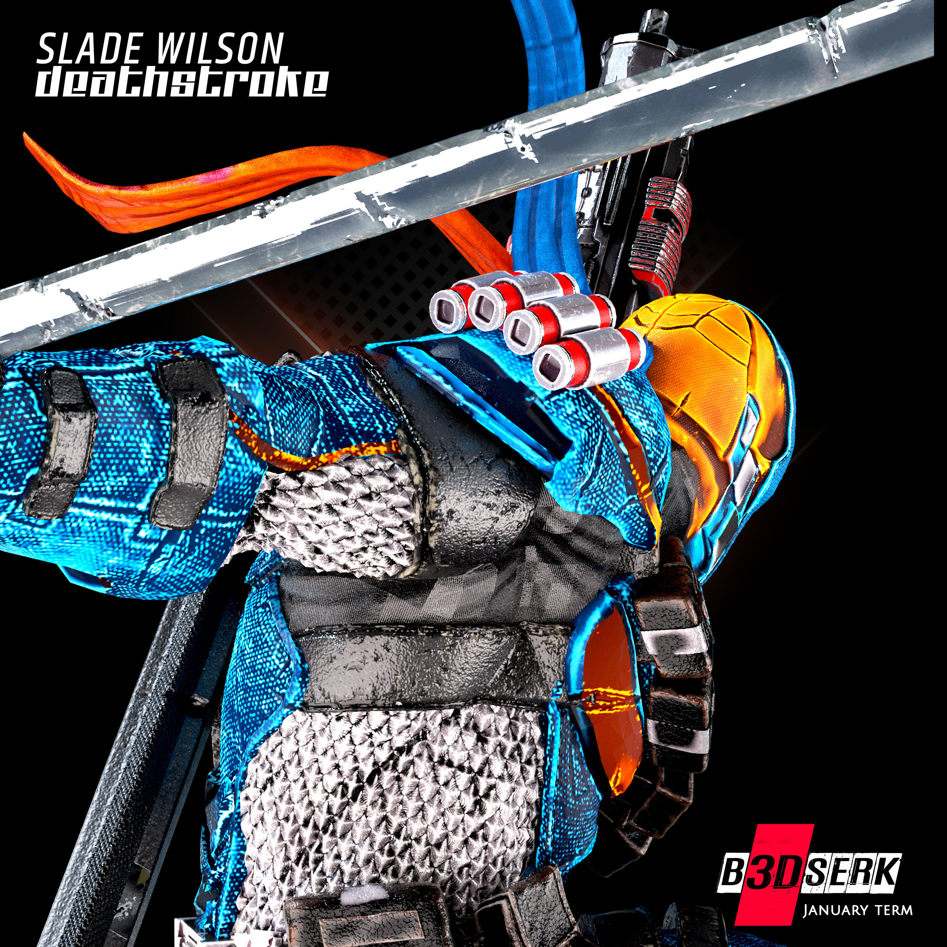 B3DSERK Deathstroke 3d Sculpture tested and ready for printing 3D print model_6