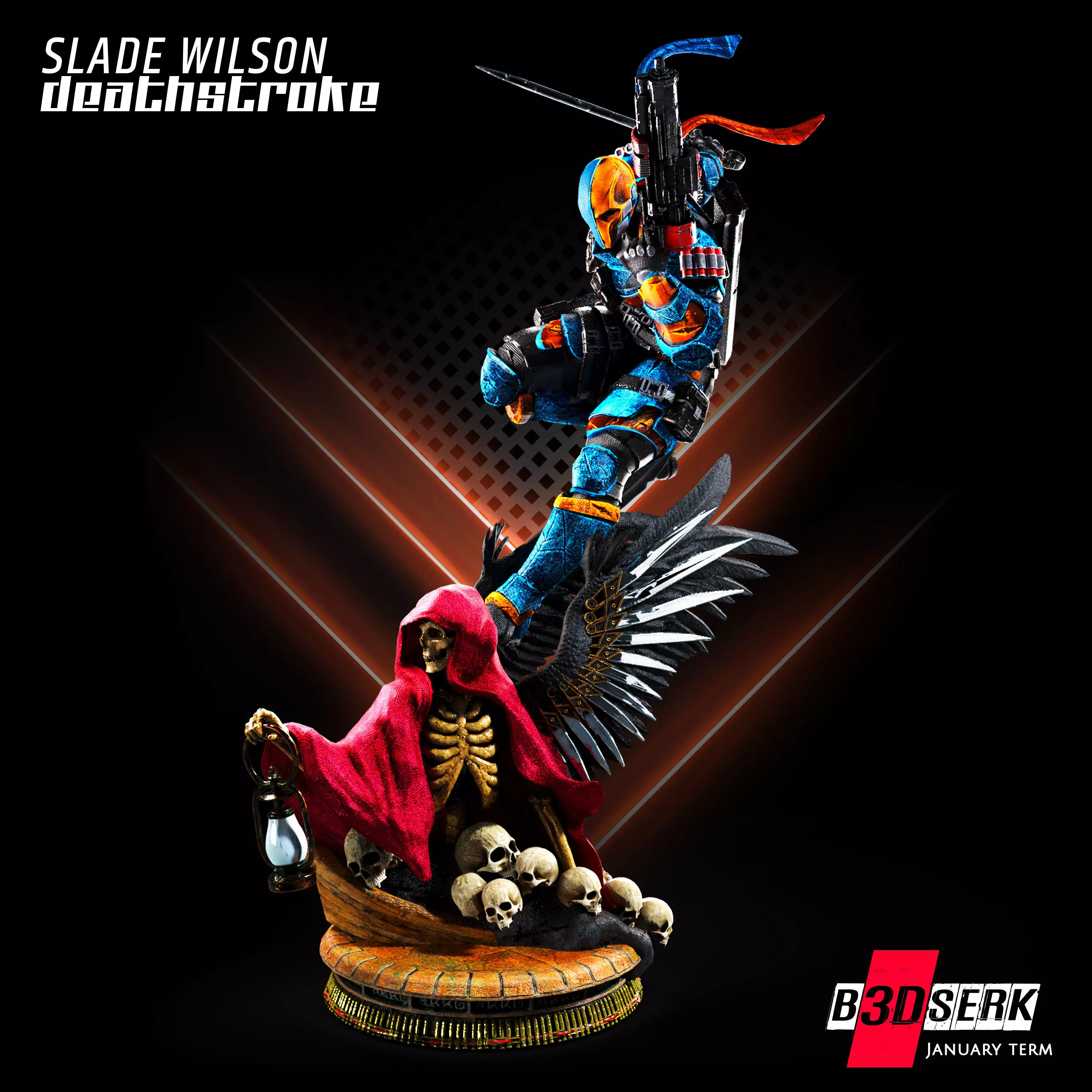 B3DSERK Deathstroke 3d Sculpture tested and ready for printing 3D print model_0