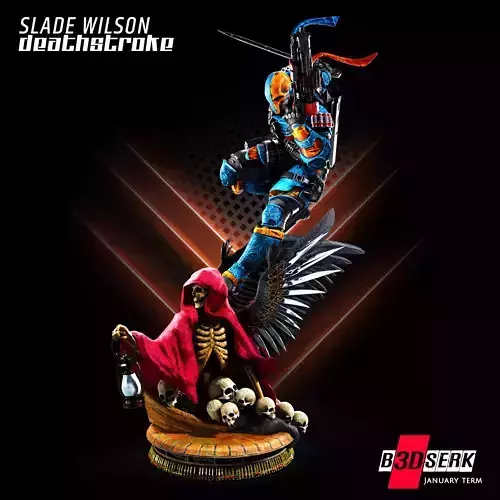 B3DSERK Deathstroke 3d Sculpture tested and ready for printing