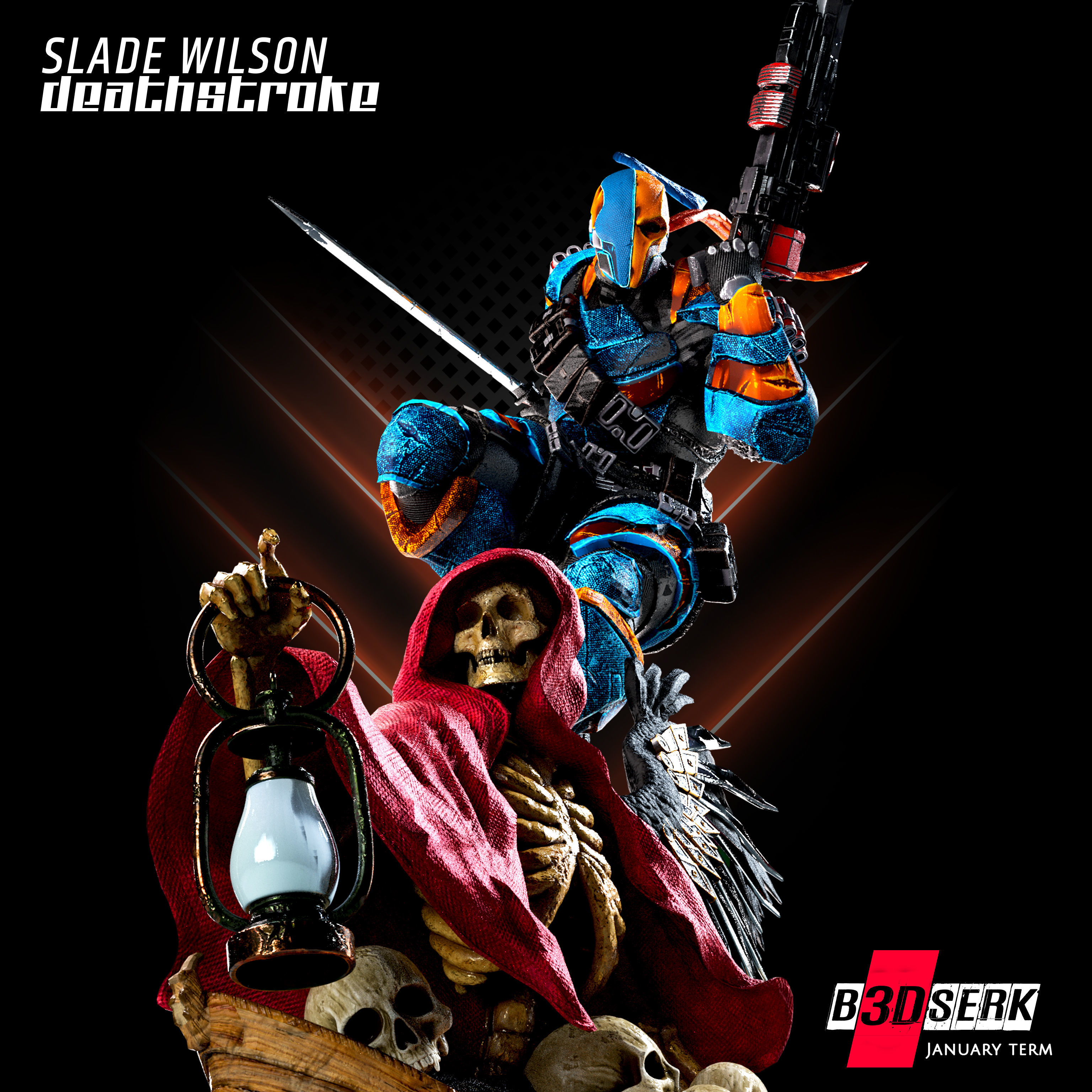 B3DSERK Deathstroke 3d Sculpture tested and ready for printing 3D print model_14