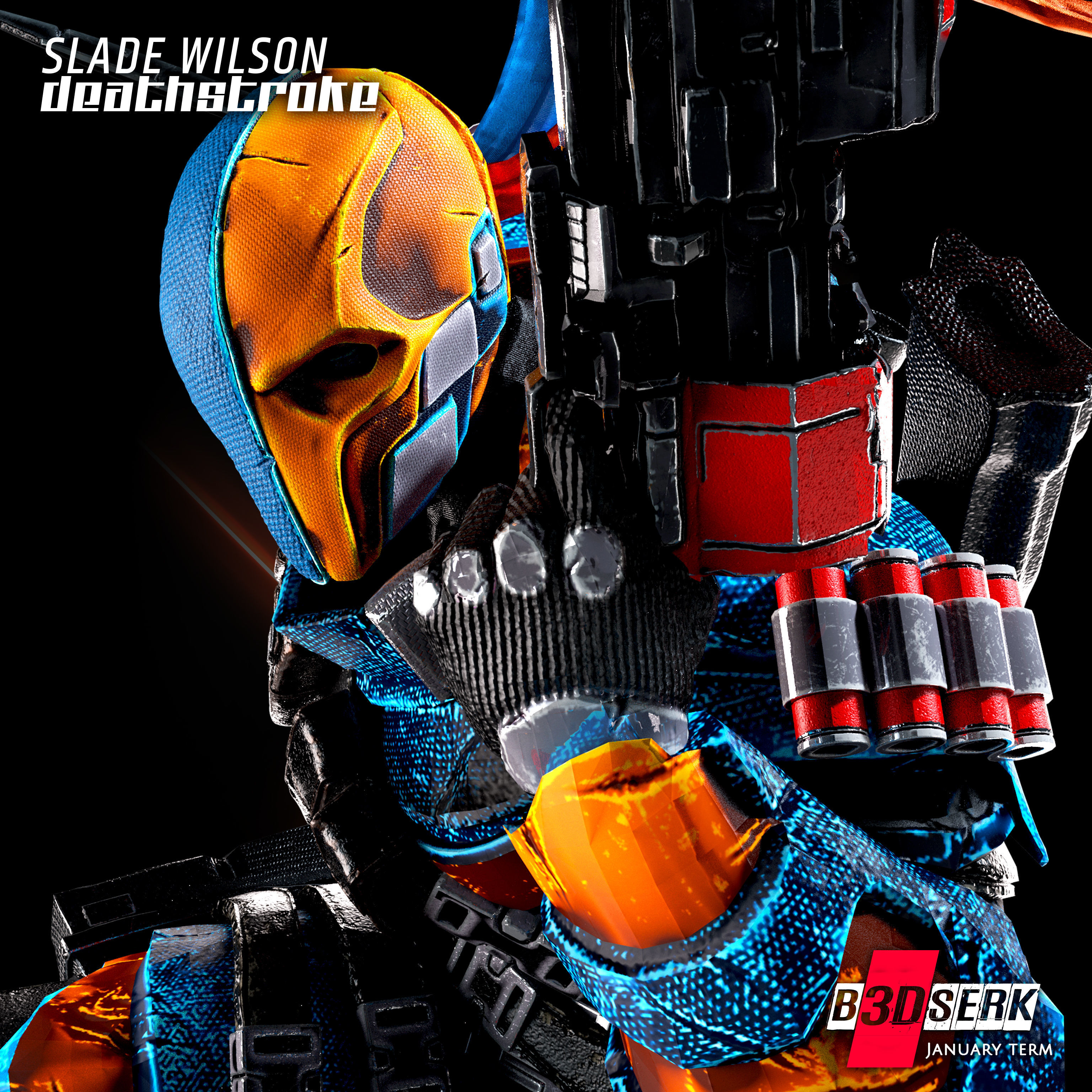 B3DSERK Deathstroke 3d Sculpture tested and ready for printing 3D print model_5