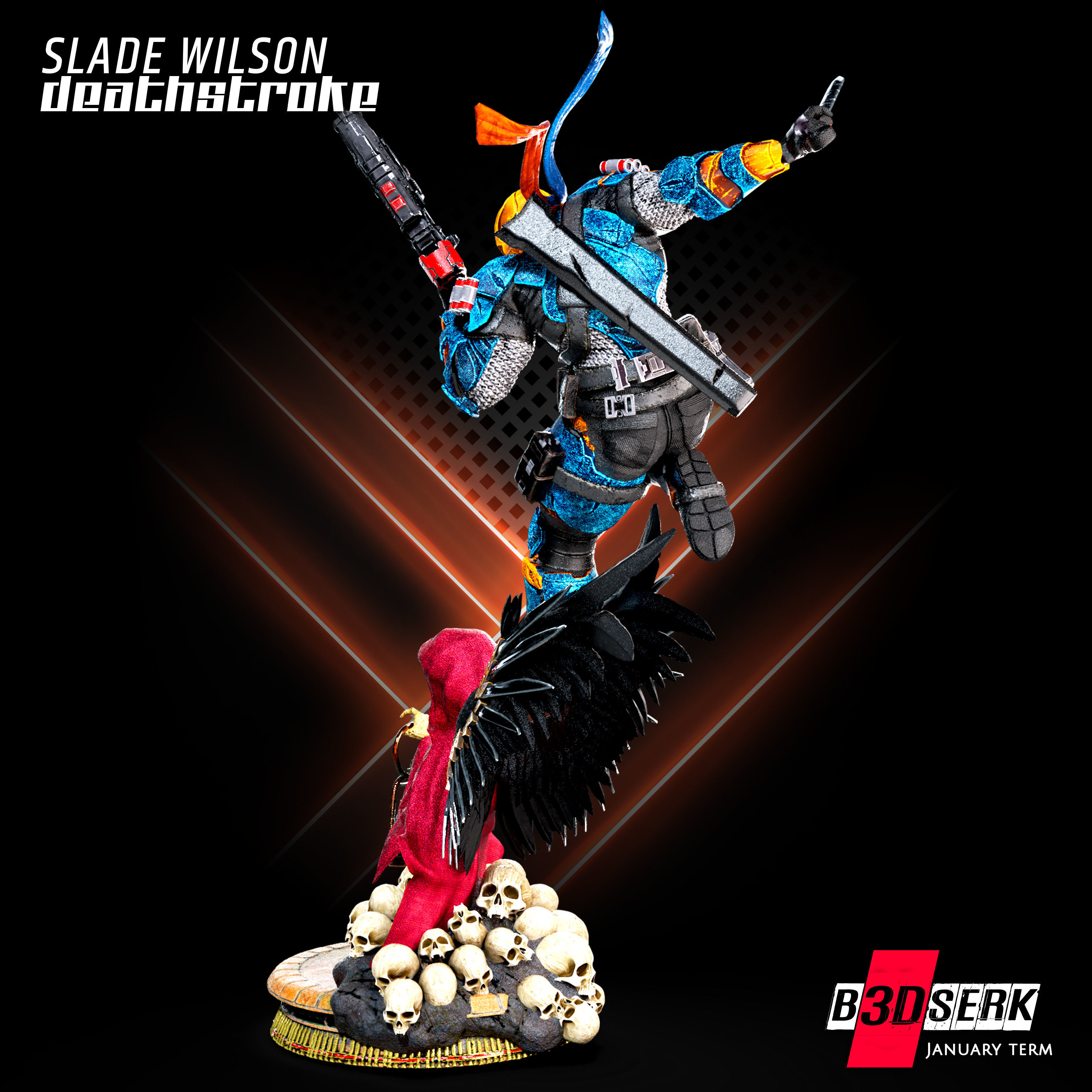 B3DSERK Deathstroke 3d Sculpture tested and ready for printing 3D print model_10