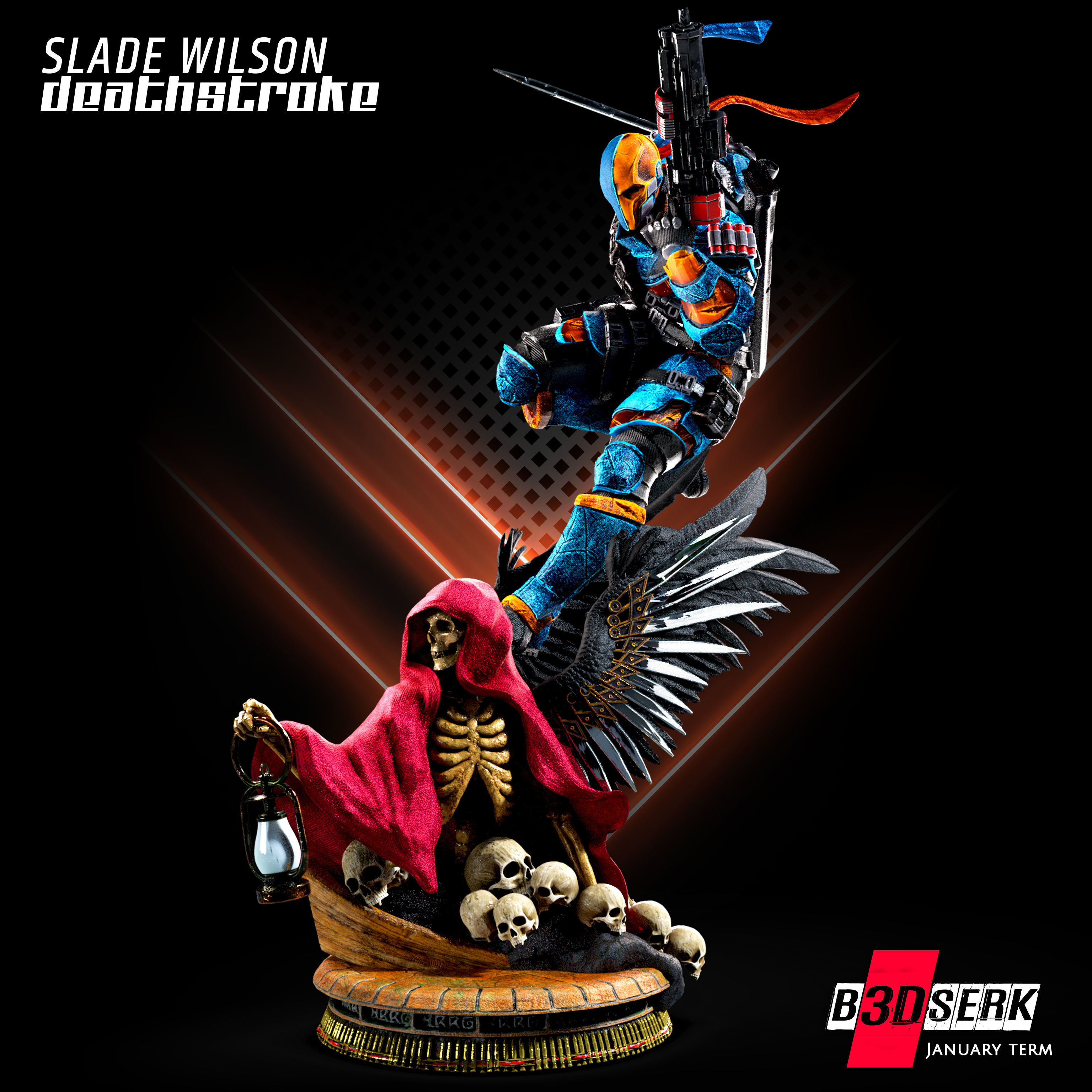 B3DSERK Deathstroke 3d Sculpture tested and ready for printing 3D print model_11