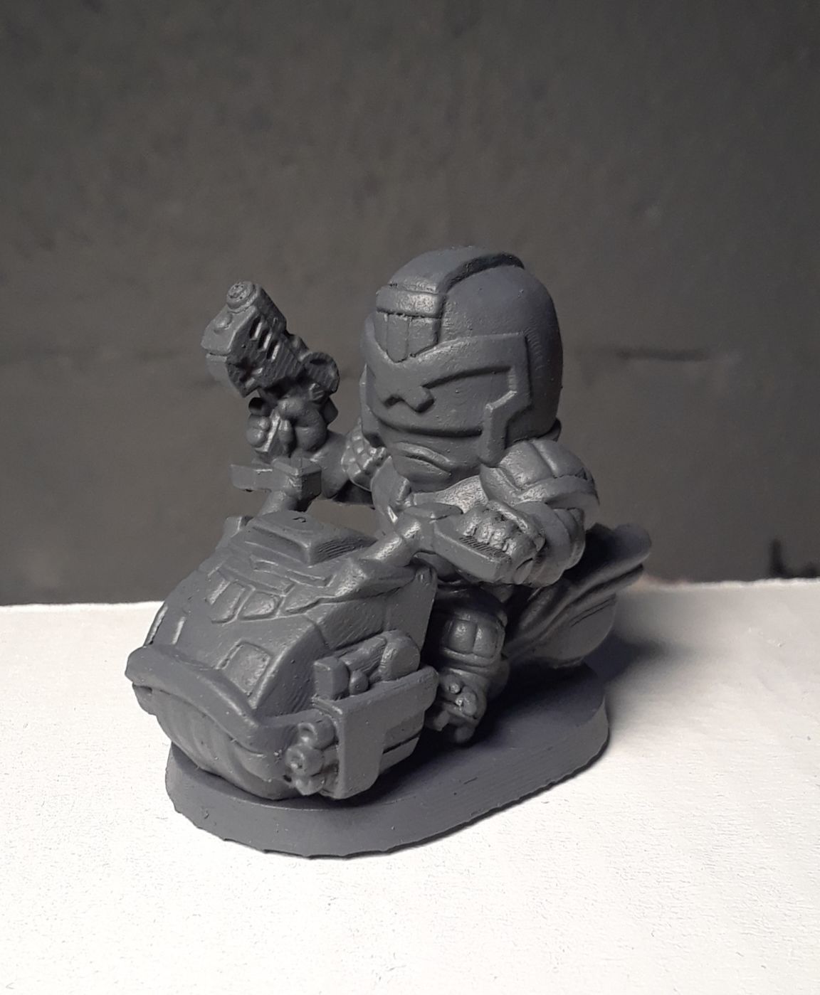 Chibi Lawman on bike 3D print model_3