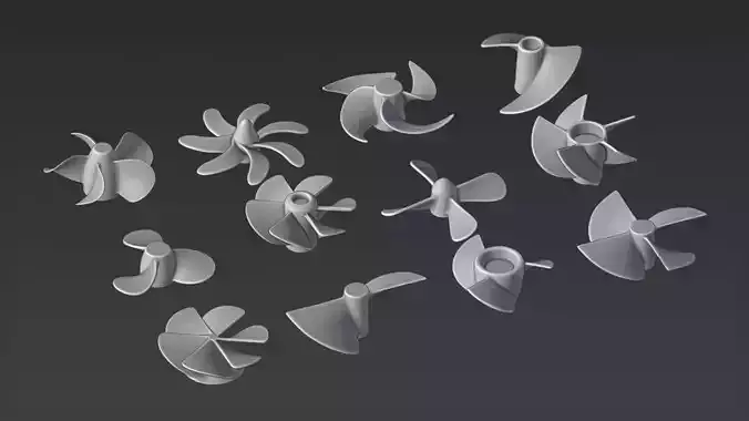 12 Boat Propeller 3D print model