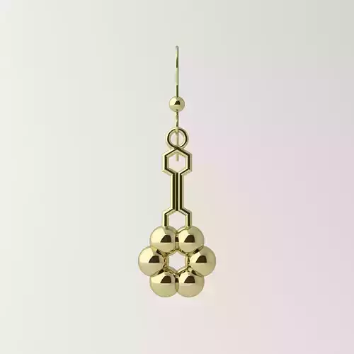 Long molecule design earrings