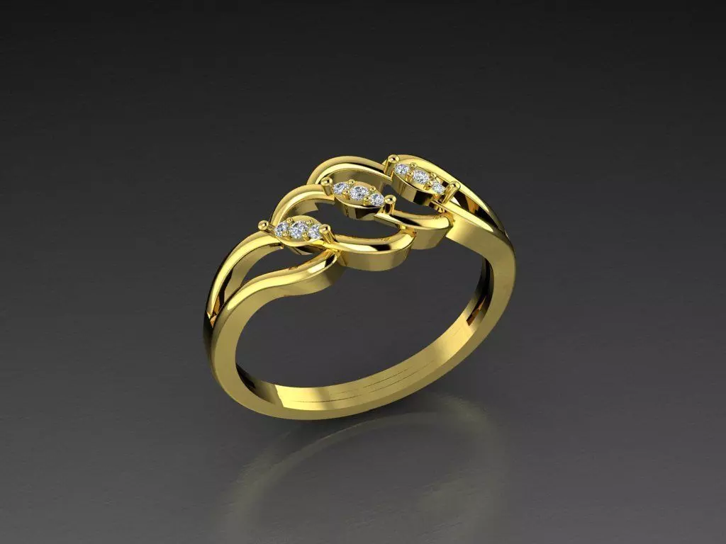 Diamond Jewelry Ring 3D print model