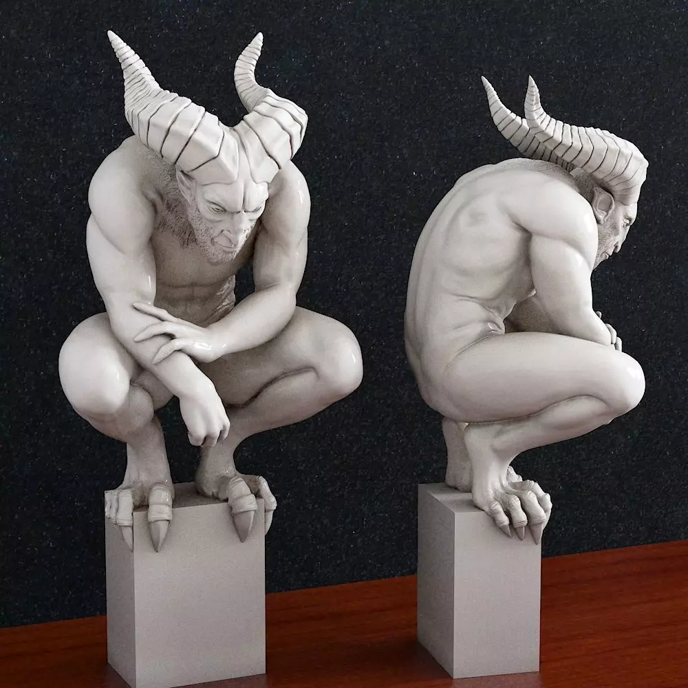 gargoyle devil creature 3D print model