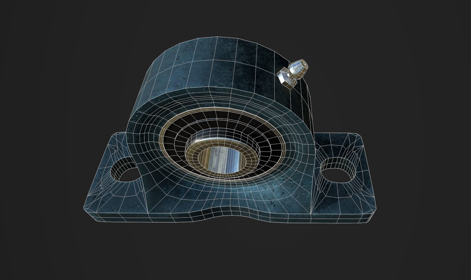 Pillow Block Bearing Low-poly 3D model_12