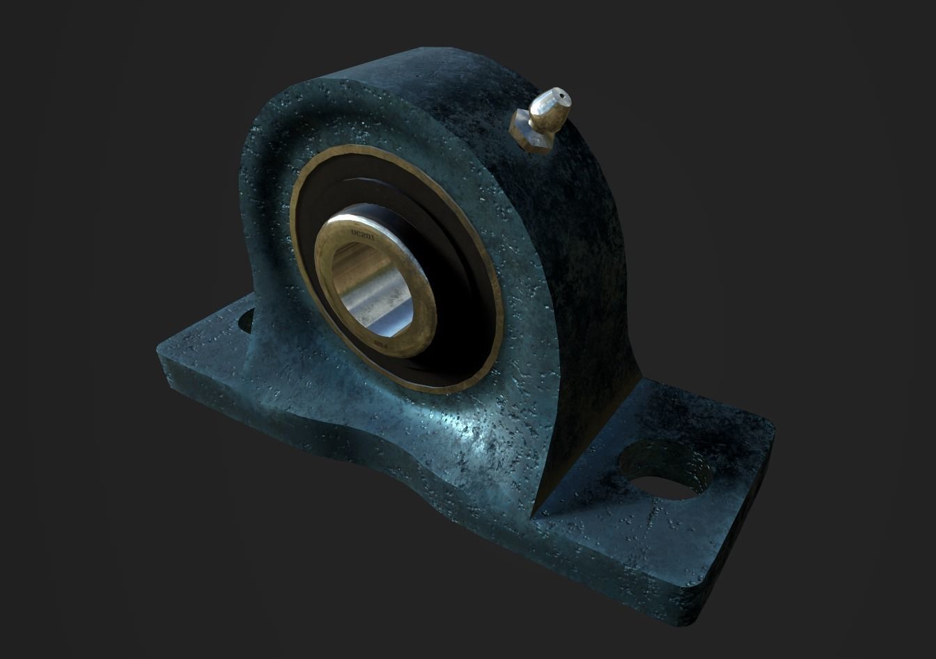 Pillow Block Bearing Low-poly 3D model_10
