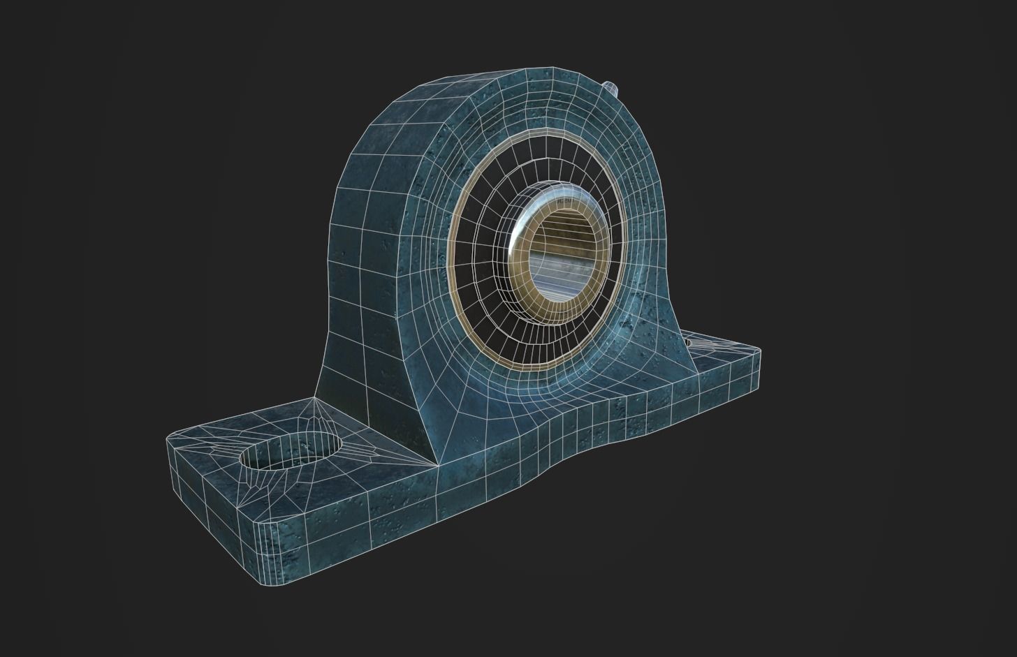 Pillow Block Bearing Low-poly 3D model_9