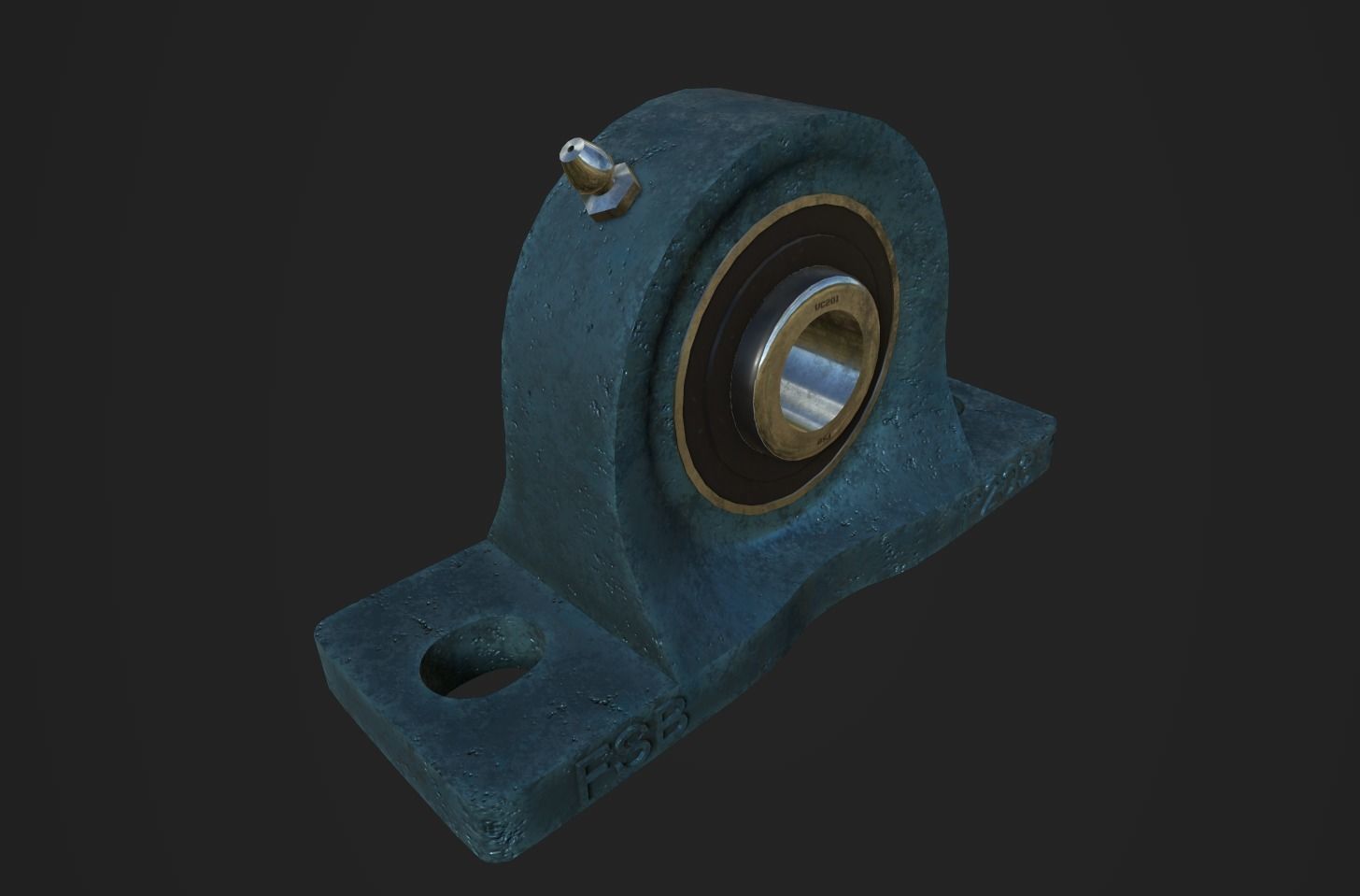 Pillow Block Bearing Low-poly 3D model_4