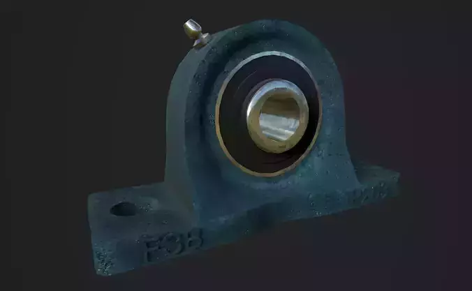 Pillow Block Bearing Low-poly 3D model