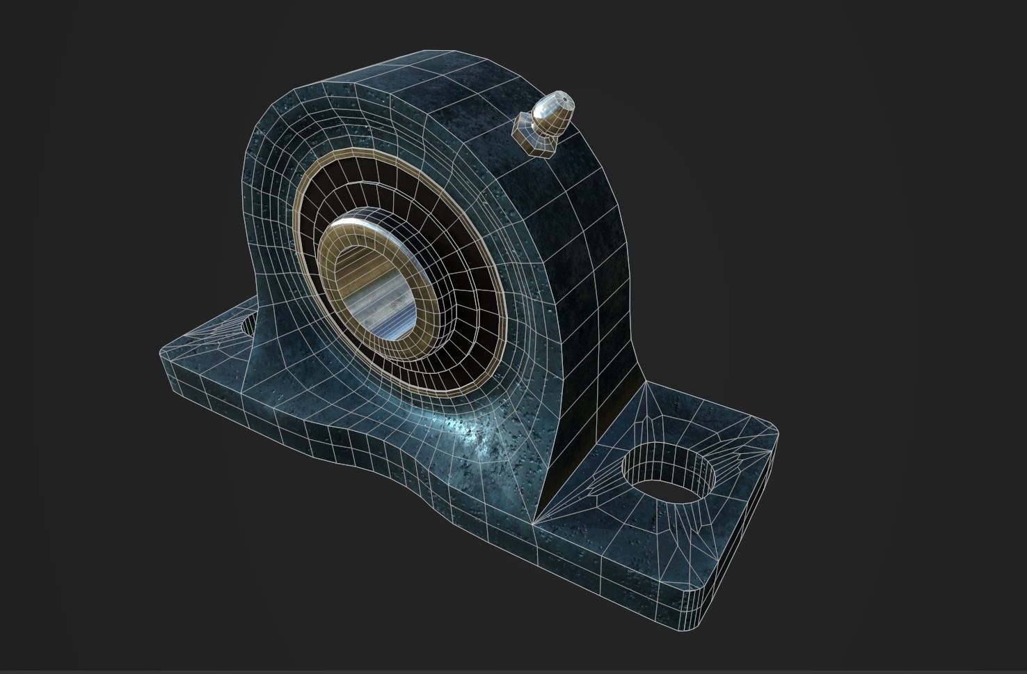 Pillow Block Bearing Low-poly 3D model_11