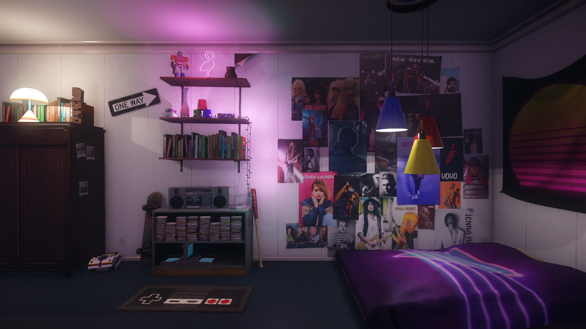 Low-Poly 80s Teenage Room Pack Low-poly 3D model_1