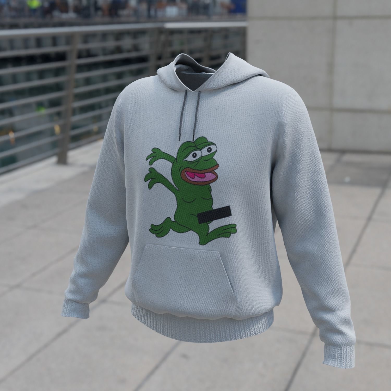 Replaceable print design hoodie sweatshirt 3D Model Collection_12