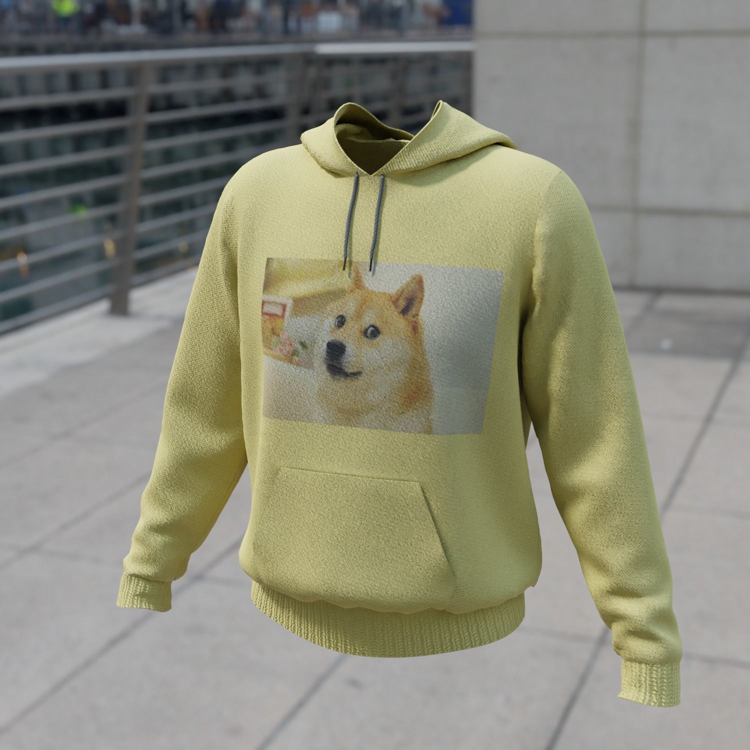 Replaceable print design hoodie sweatshirt 3D Model Collection_6
