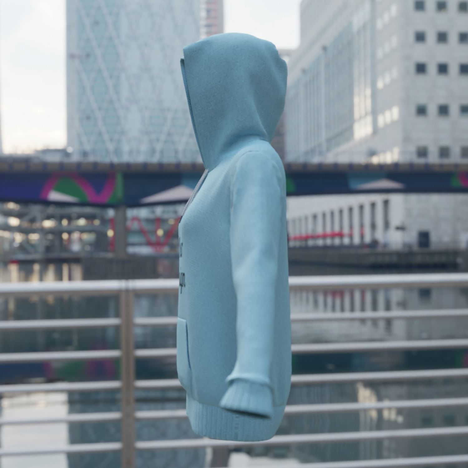 Replaceable print design hoodie sweatshirt 3D Model Collection_10