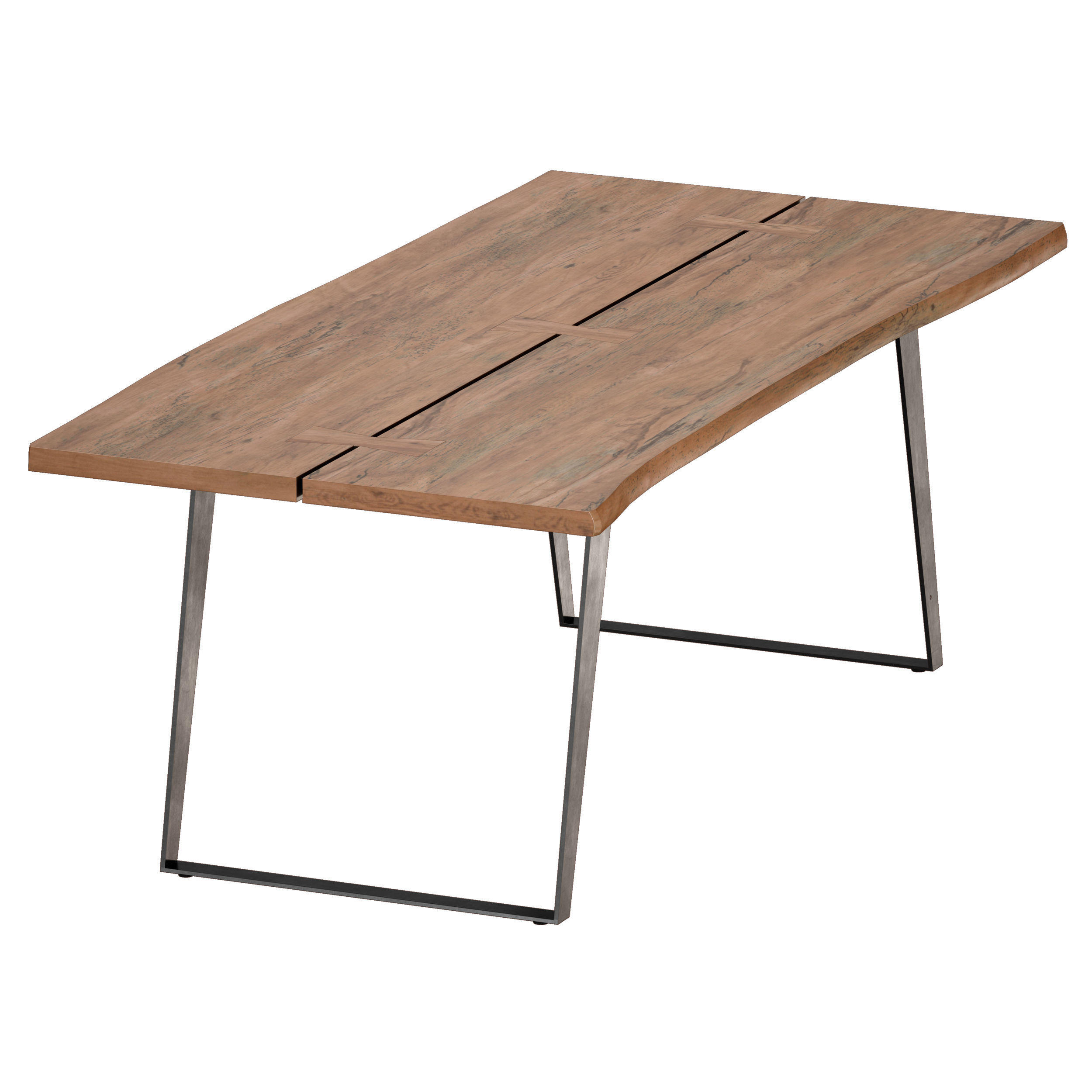 Yukon Natural Dining Table Crate and Barrel 3D model_4