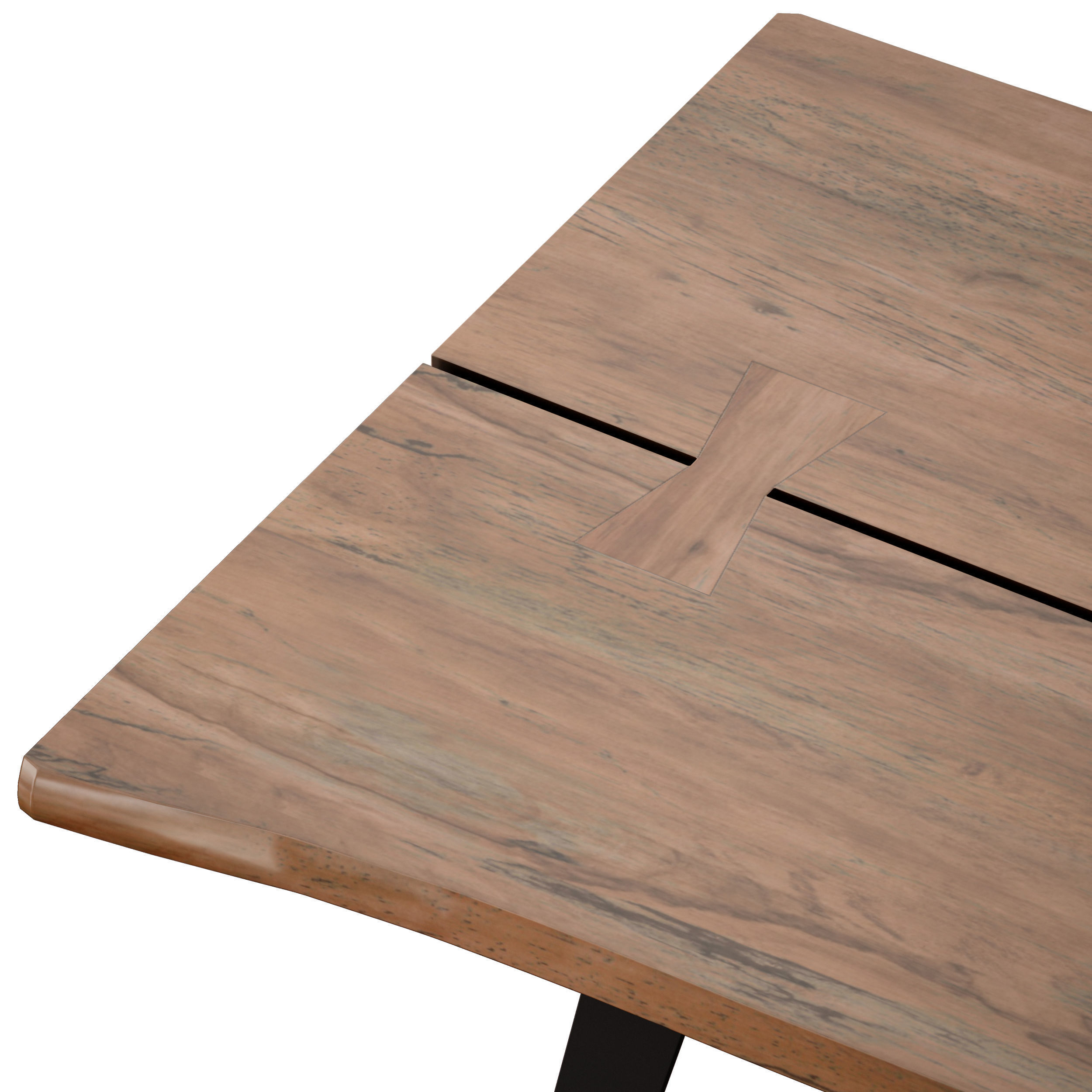 Yukon Natural Dining Table Crate and Barrel 3D model_9
