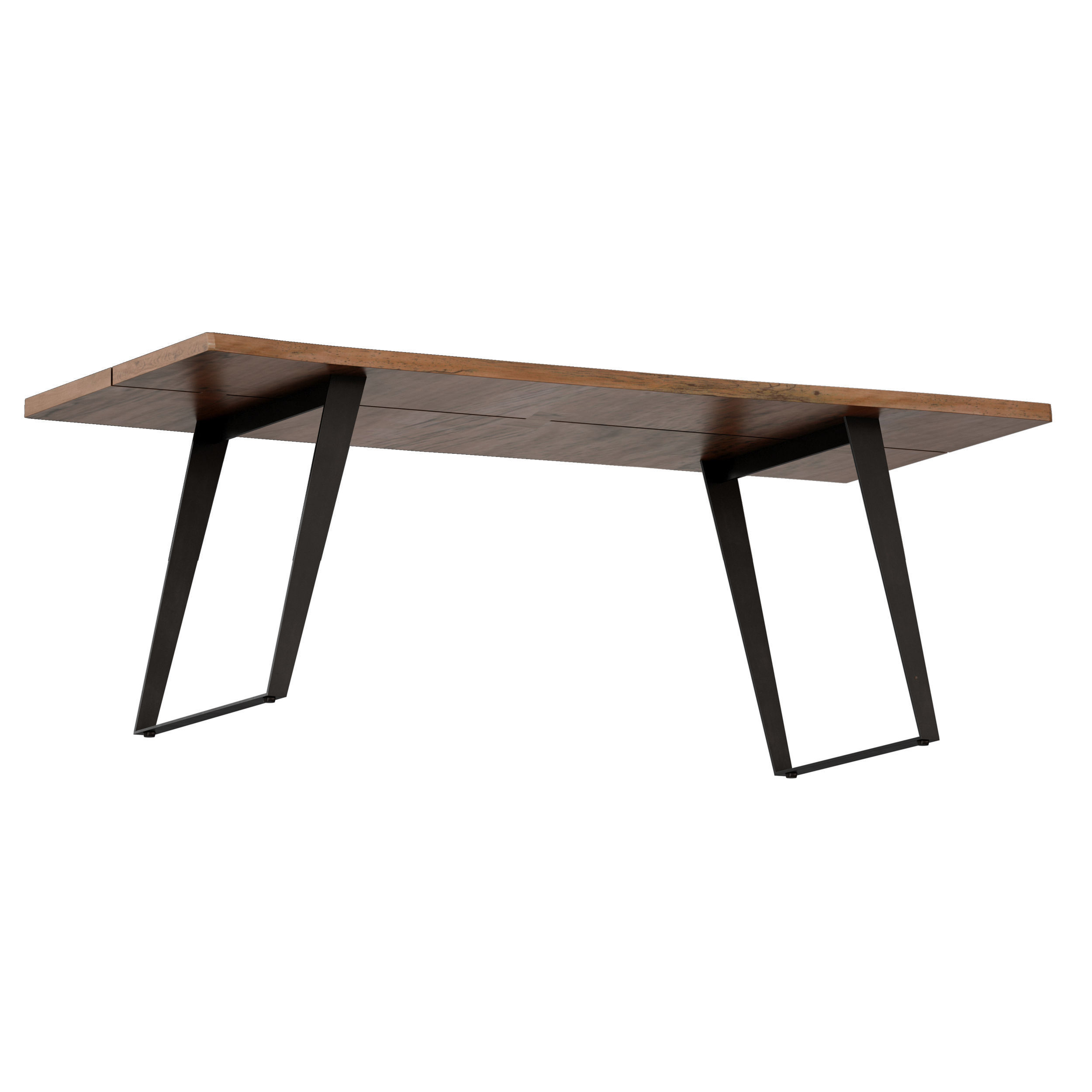 Yukon Natural Dining Table Crate and Barrel 3D model_2