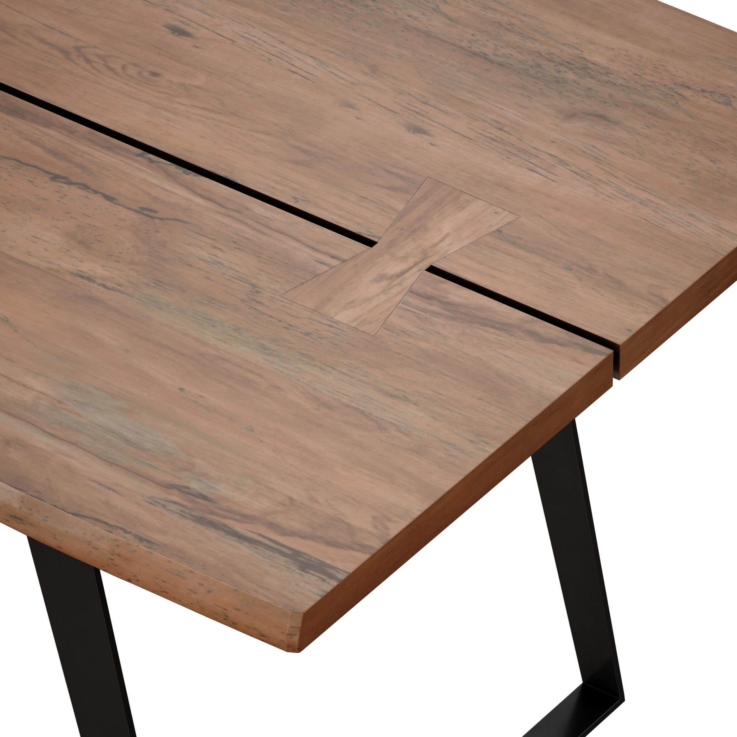 Yukon Natural Dining Table Crate and Barrel 3D model_8