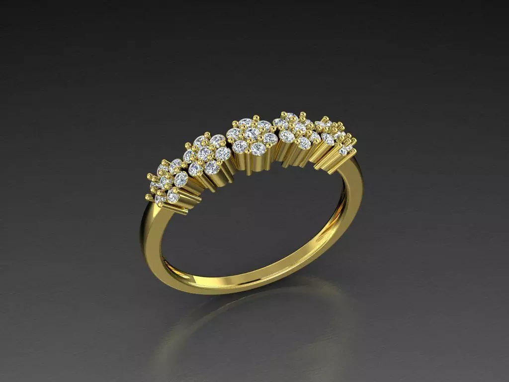 Diamond Jewelry Ring 3D print model 3D print model