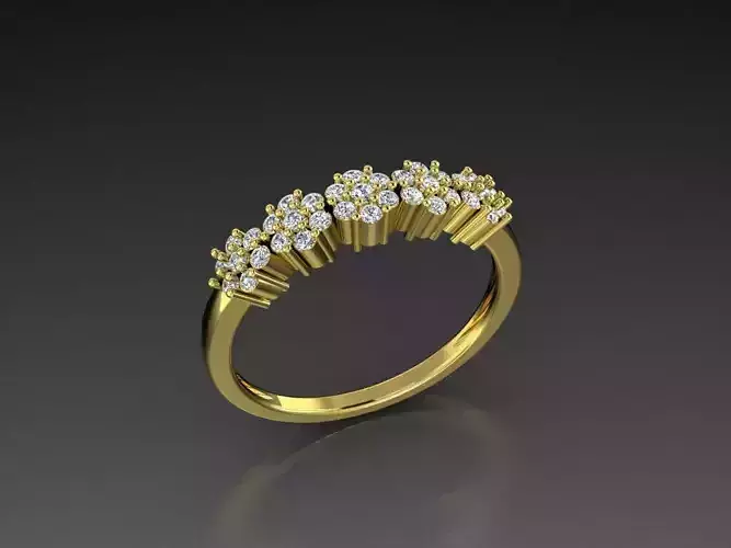 Diamond Jewelry Ring 3D print model