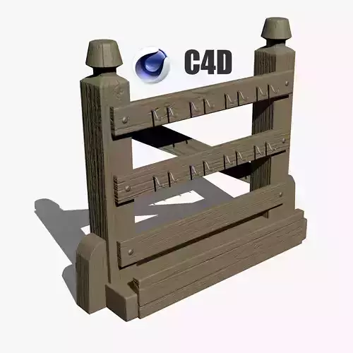 Racks of weapons Low-poly 3D model