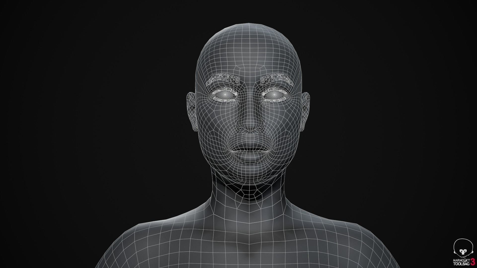 Plus size black woman Low-poly 3D model_31