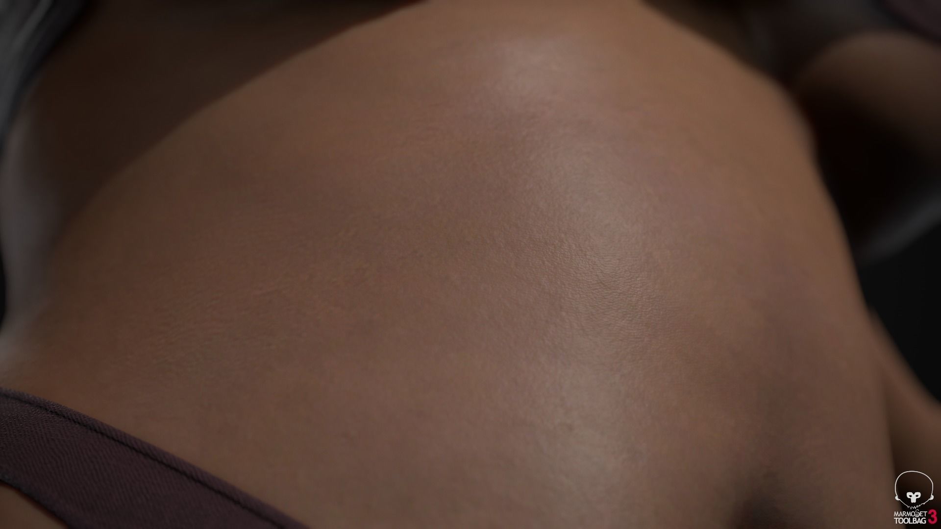 Plus size black woman Low-poly 3D model_24