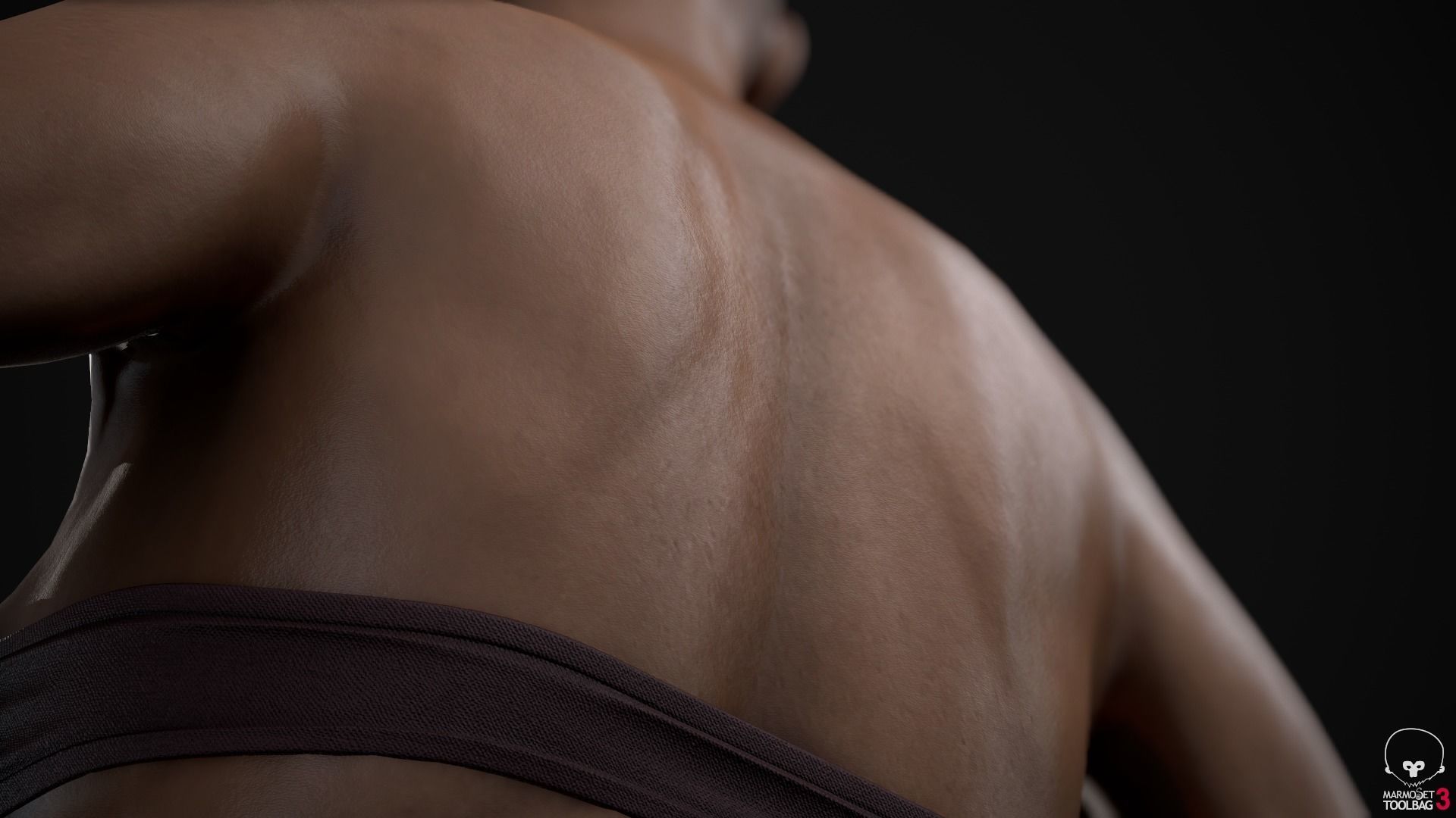 Plus size black woman Low-poly 3D model_25