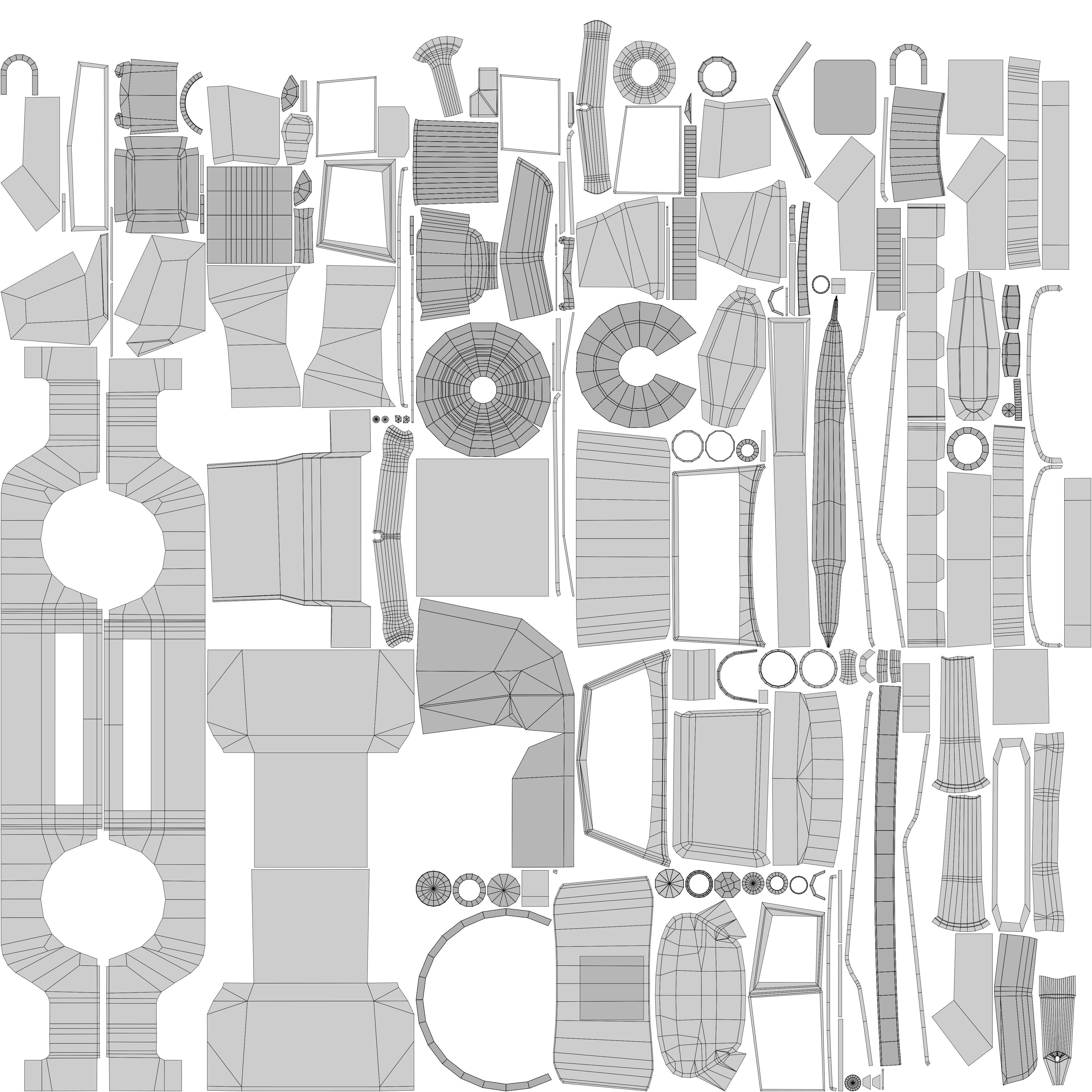 Jeep Cartoon Low-poly 3D model_38