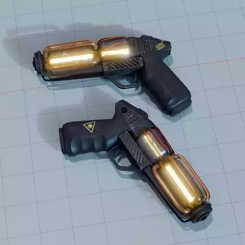 Sci-Fi Pistol Low-poly 3D model