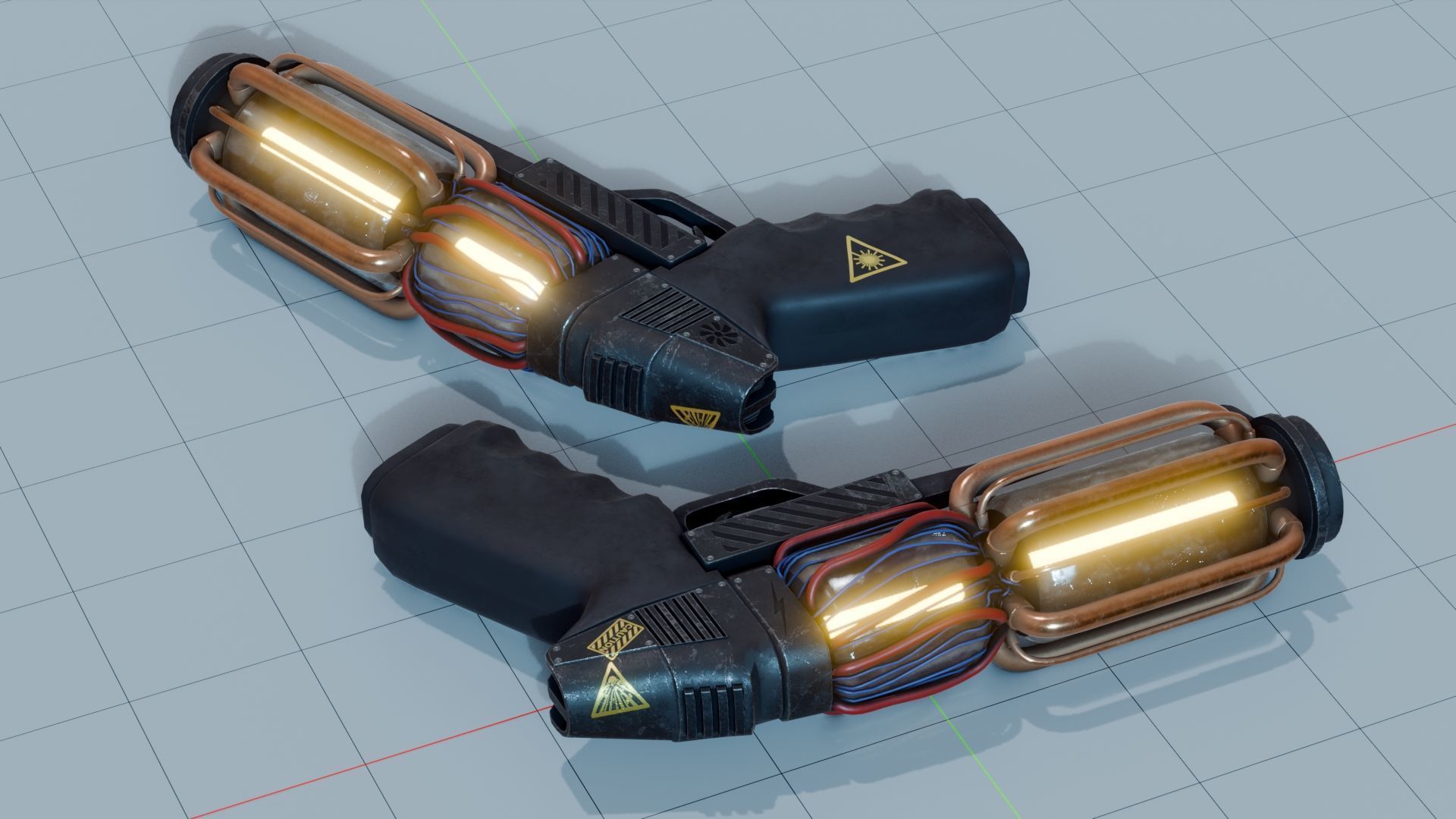 Sci-Fi Pistol Low-poly 3D model_3