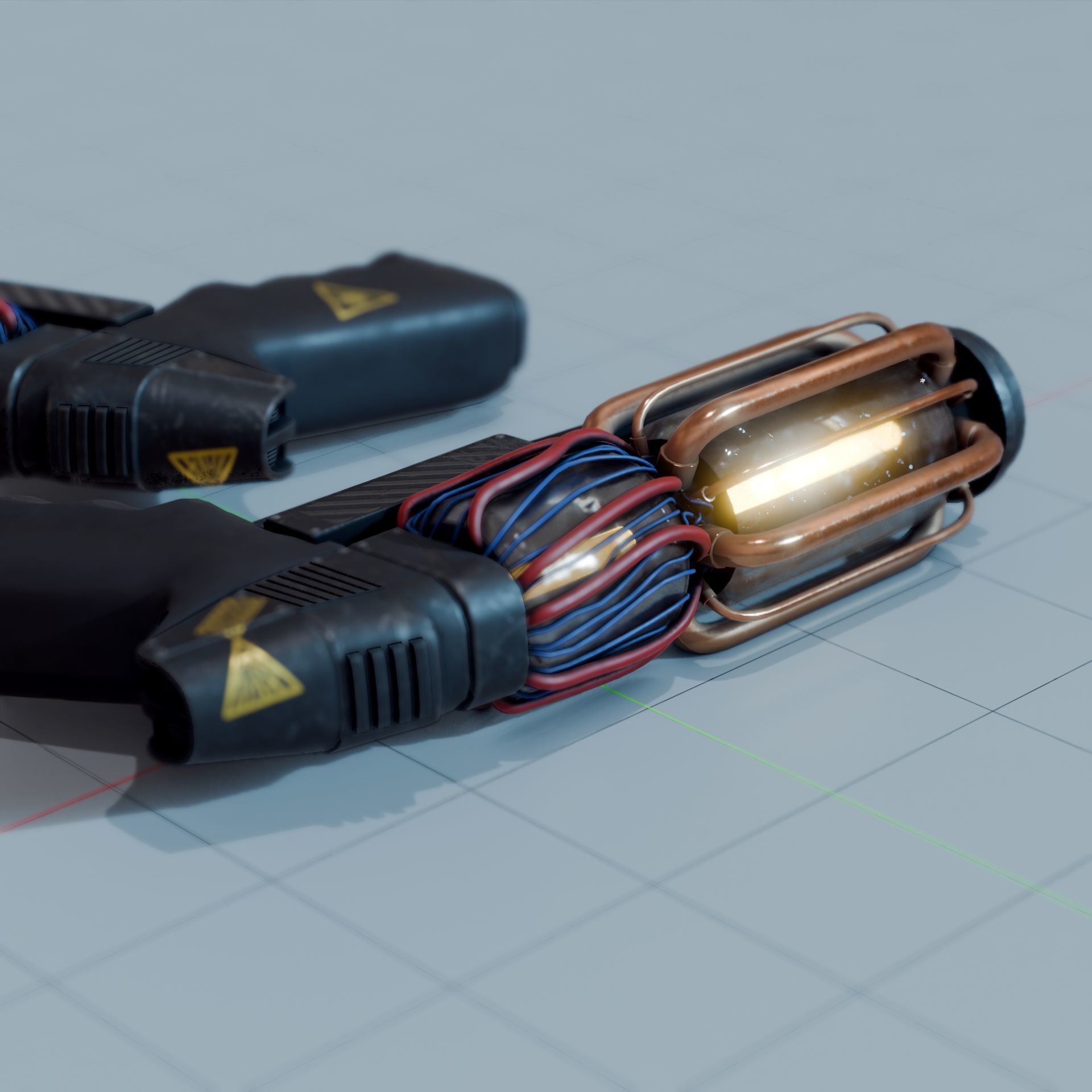 Sci-Fi Pistol Low-poly 3D model_4