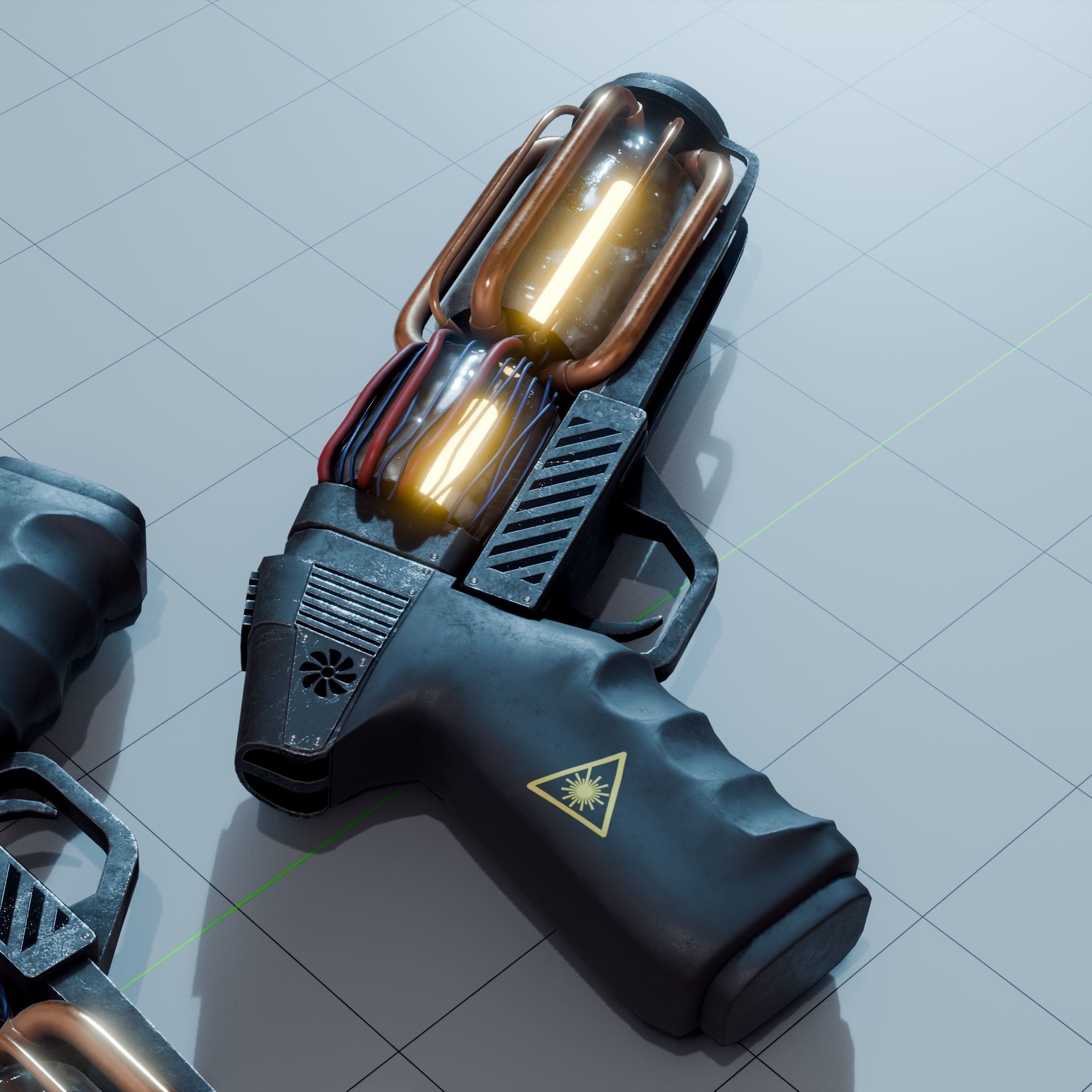 Sci-Fi Pistol Low-poly 3D model_2