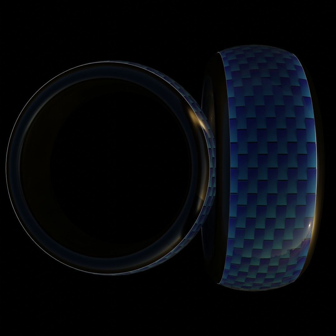 Platinum Ring Low-poly 3D model_1