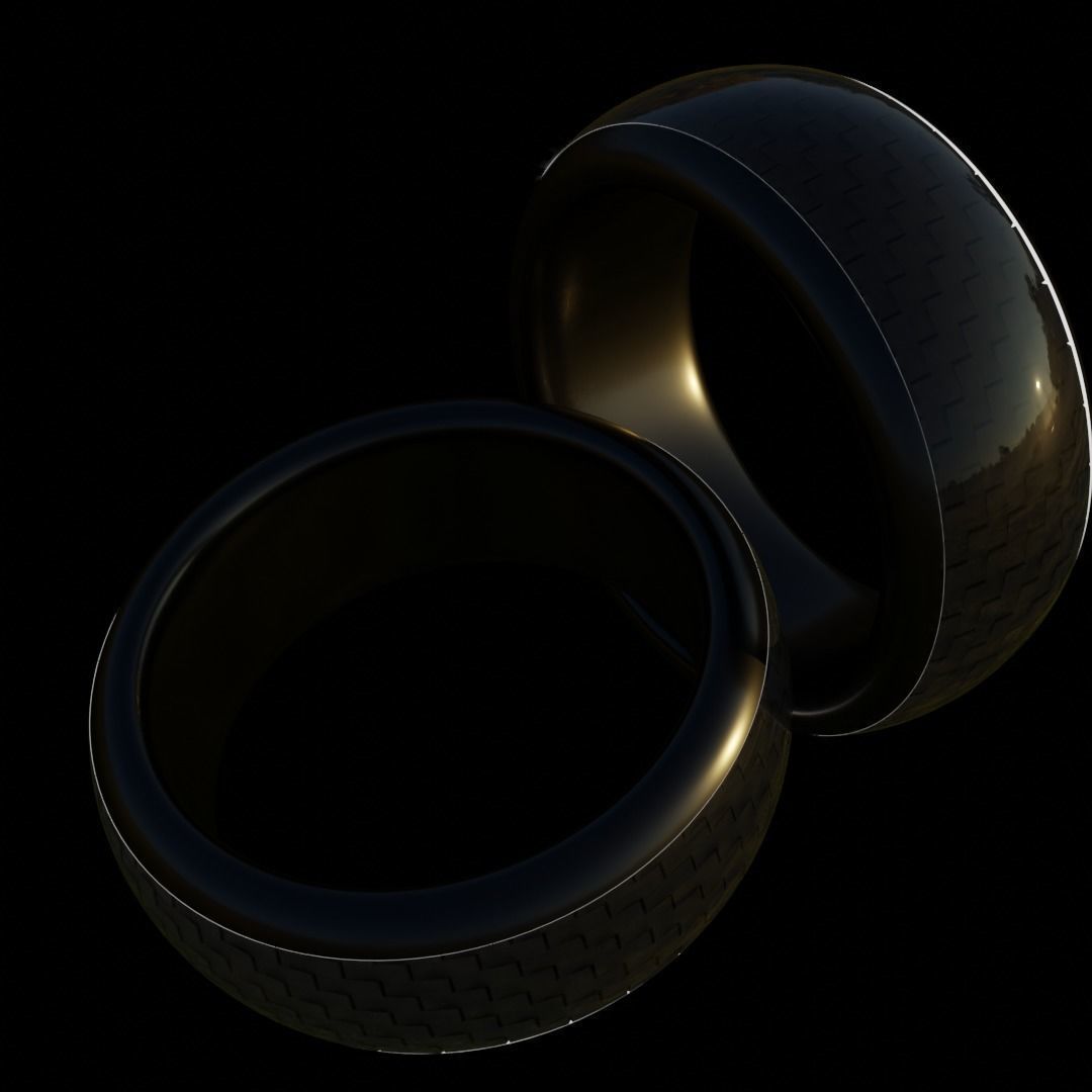 Platinum Ring Low-poly 3D model_8