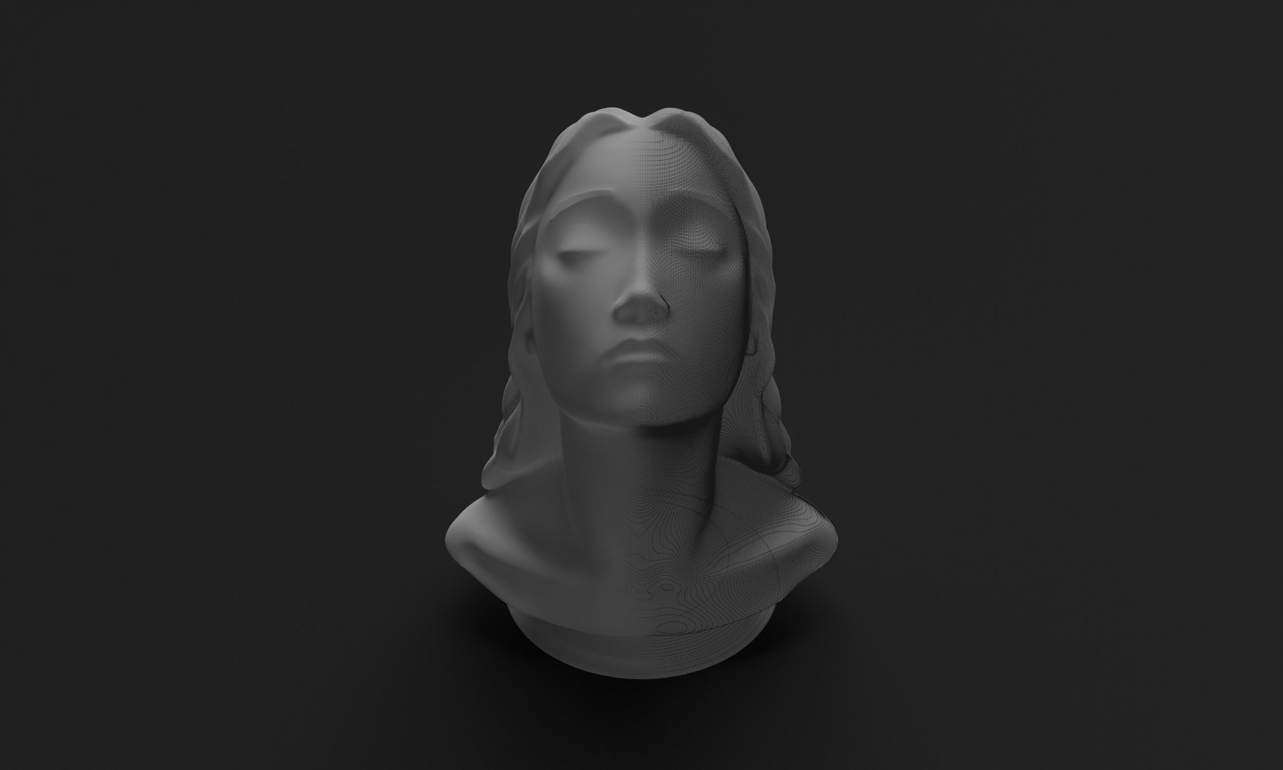 Female bust 3D print model 3D model 3D printable | CGTrader