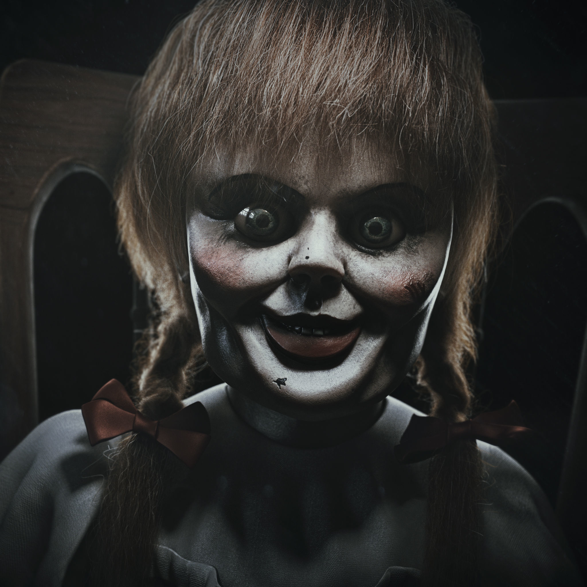Annabelle chucky doll on chair 3D model_1