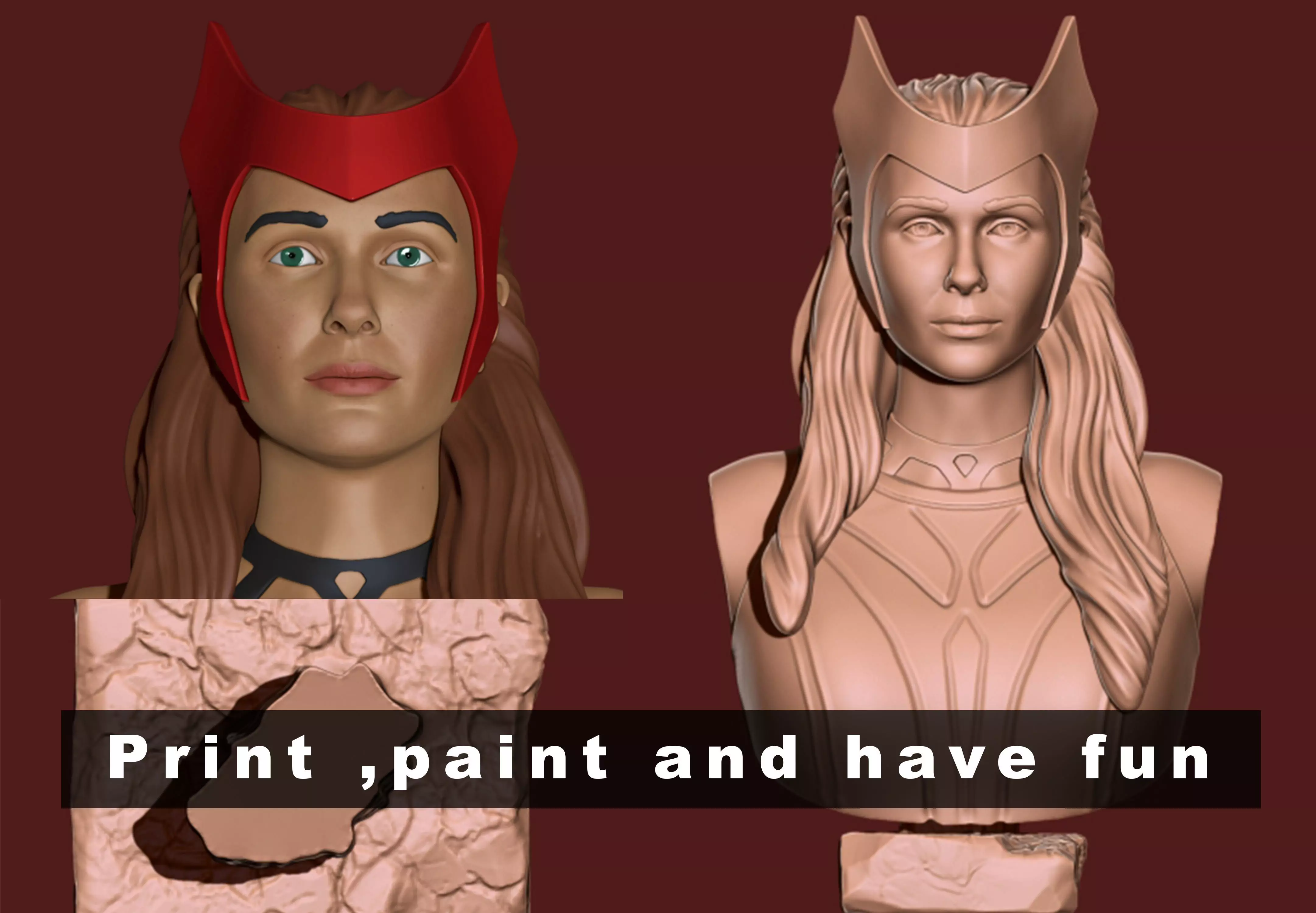 Scarlet witch 3D print model