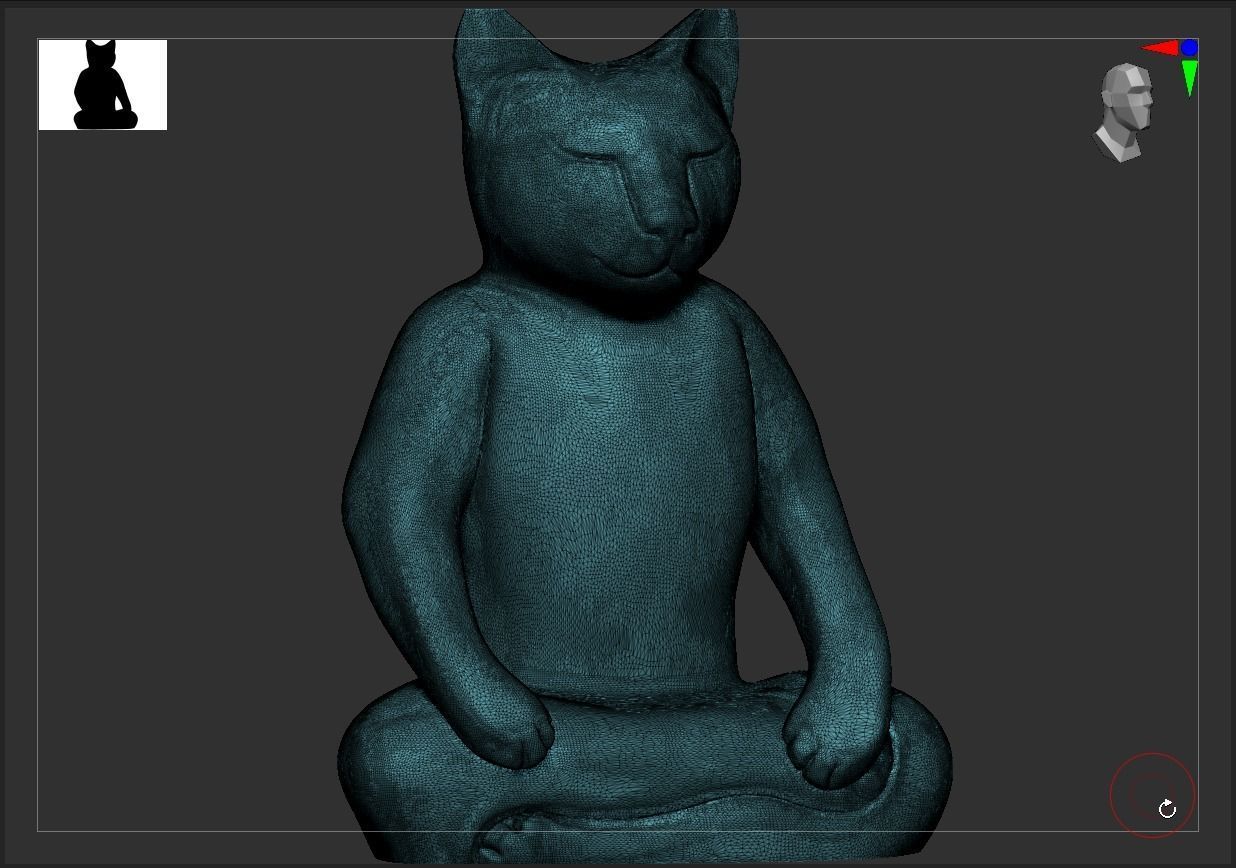 Yoga cat 3D print model_11