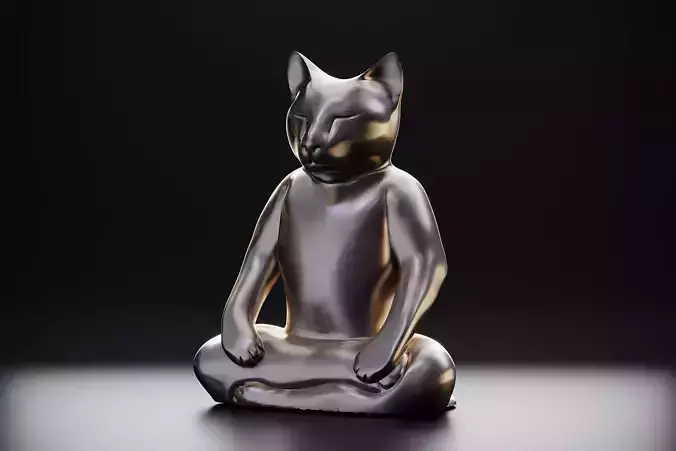 Yoga cat 3D print model