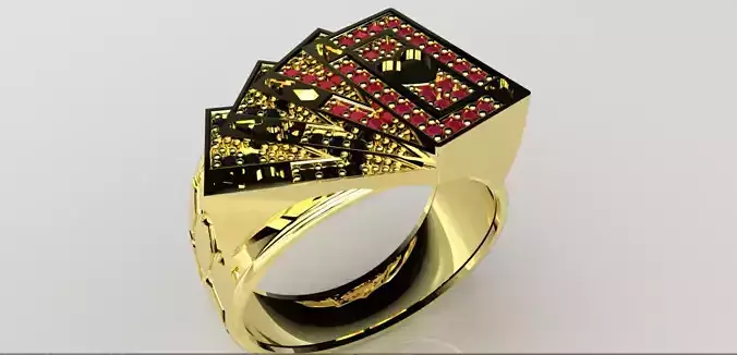 ring poker cards  3D print model